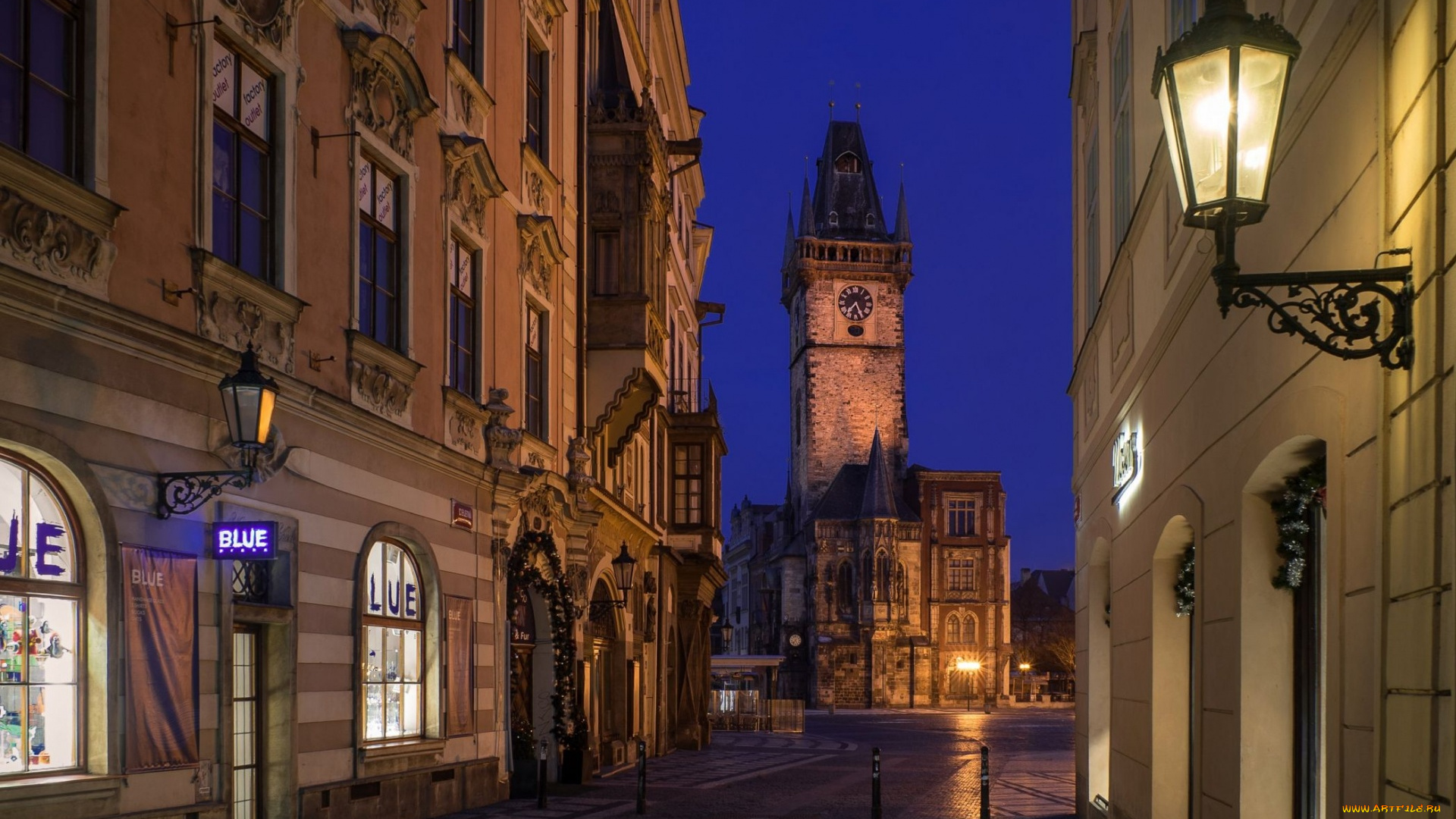 города, прага, , Чехия, улица, башня