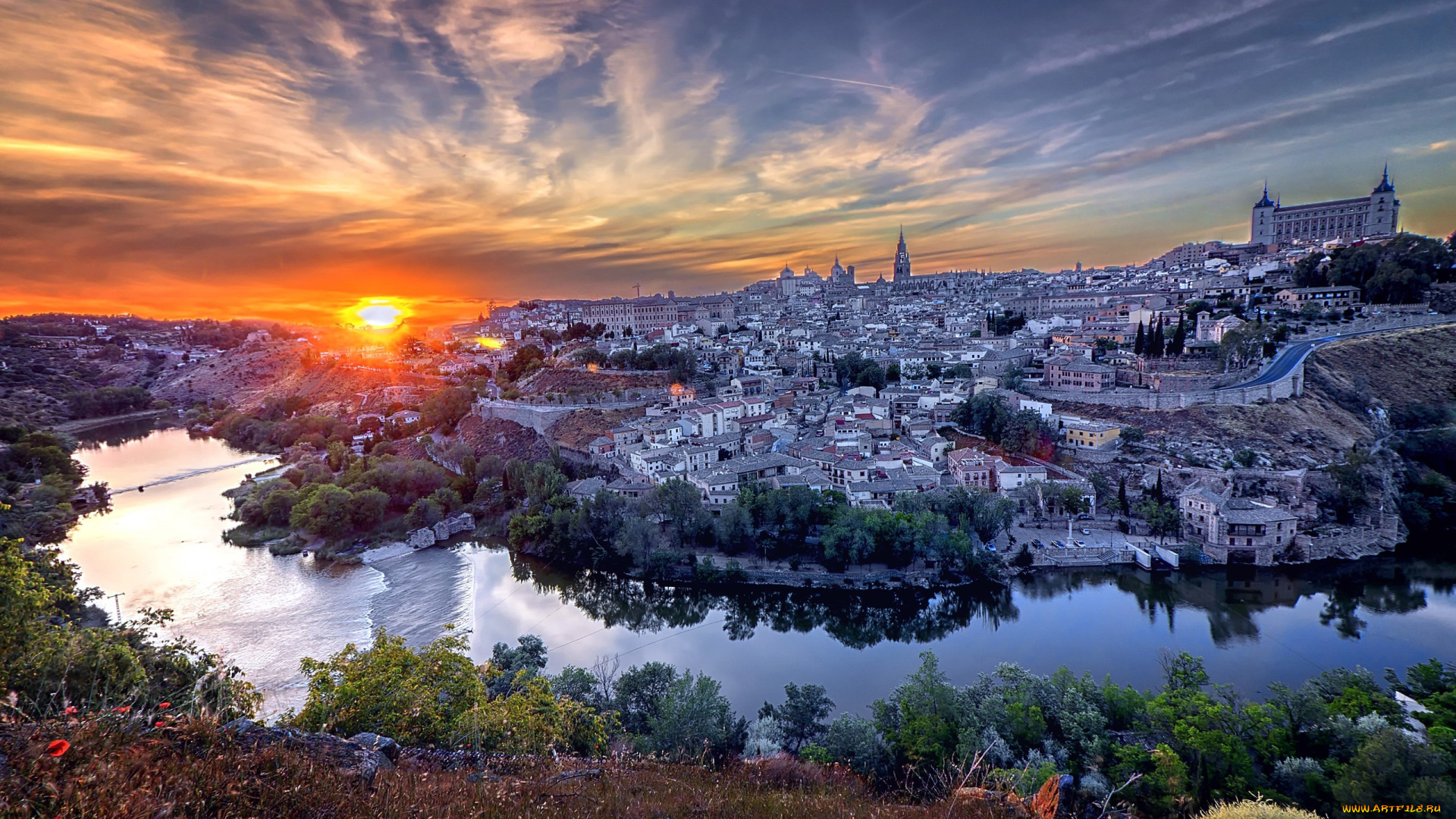 города, толедо, , испания, панорама