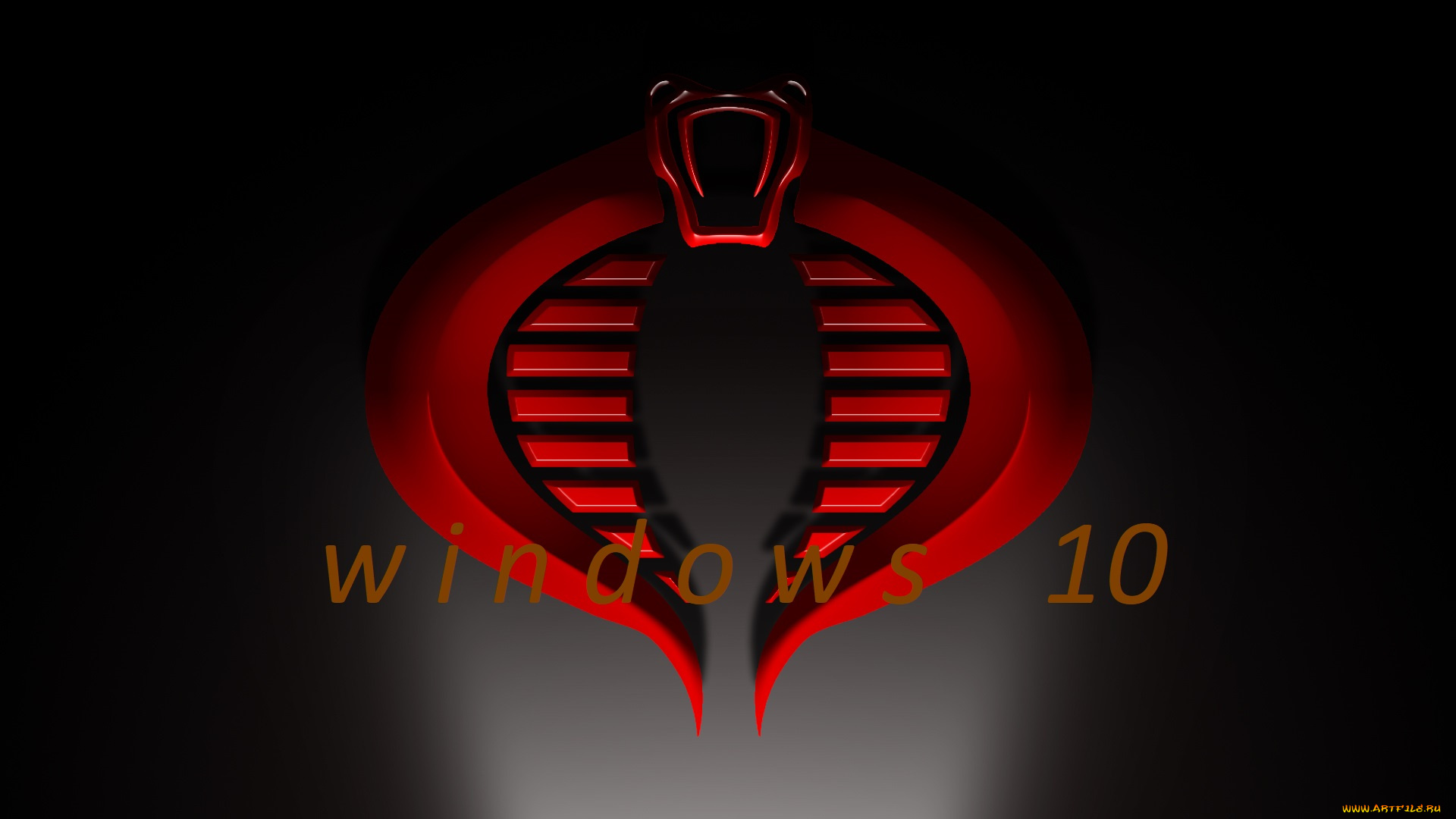 компьютеры, windows, , 10, змея, фон, логотип