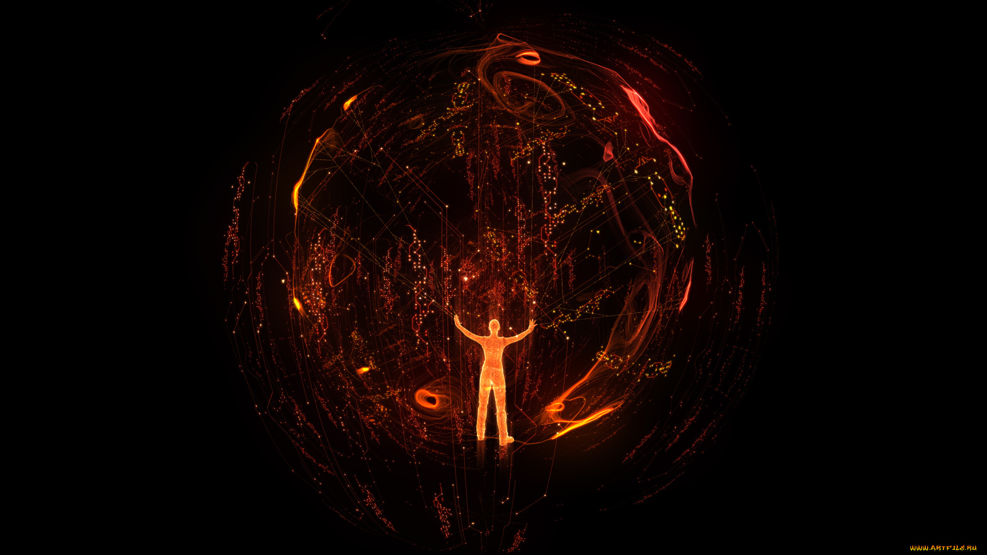 фэнтези, магия, человек, свет