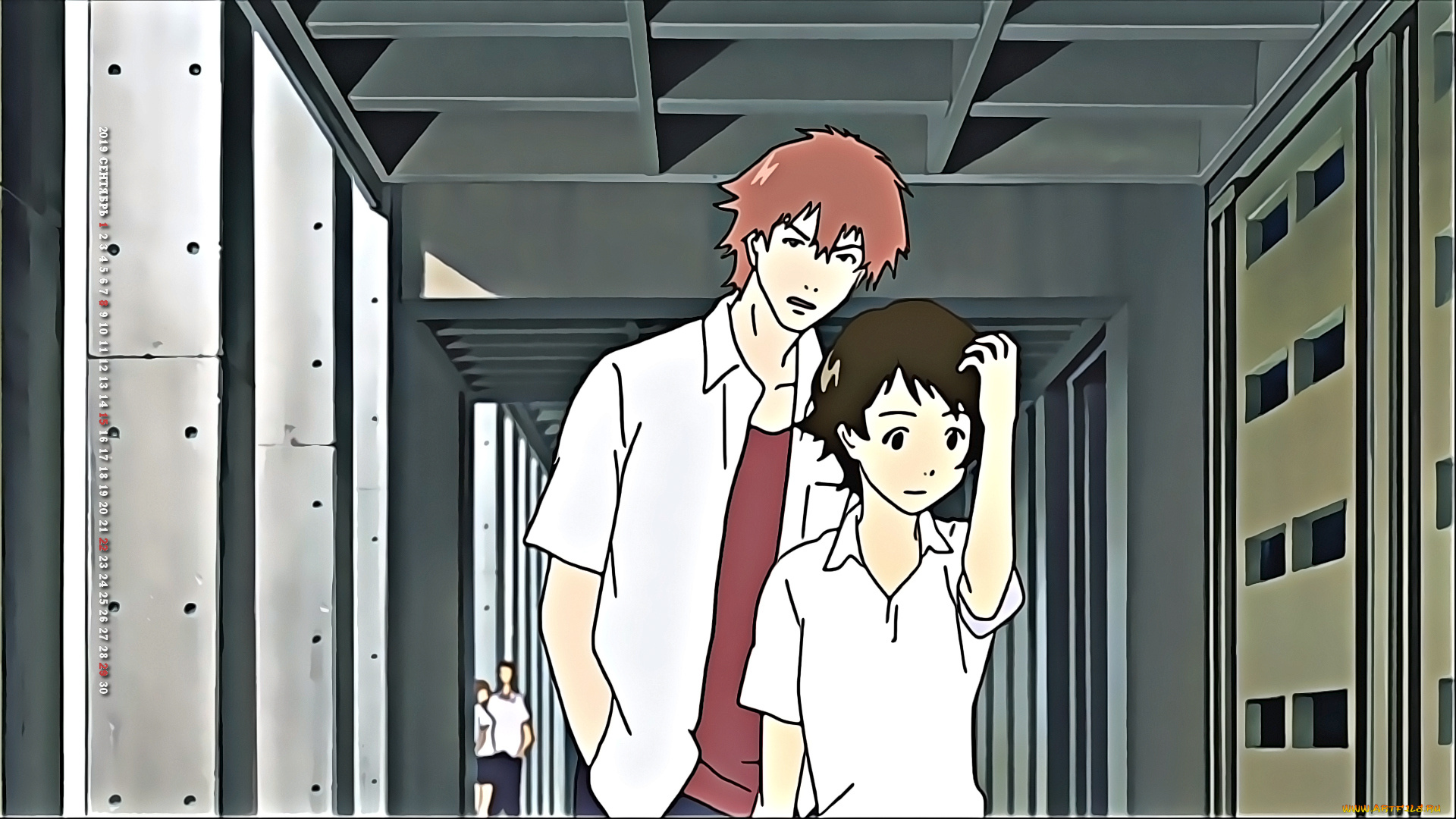 календари, аниме, 2019, calendar, разговор, юноша, девушка