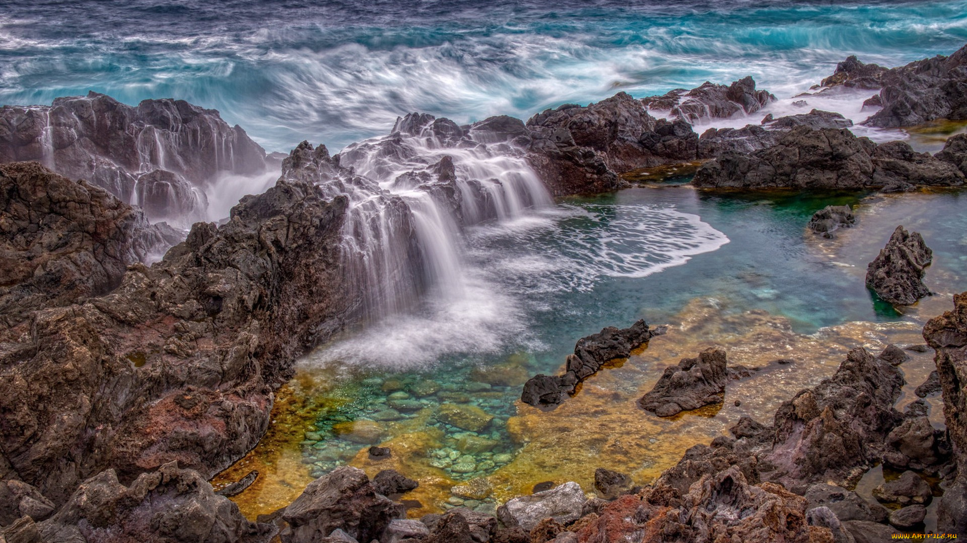 природа, побережье, простор