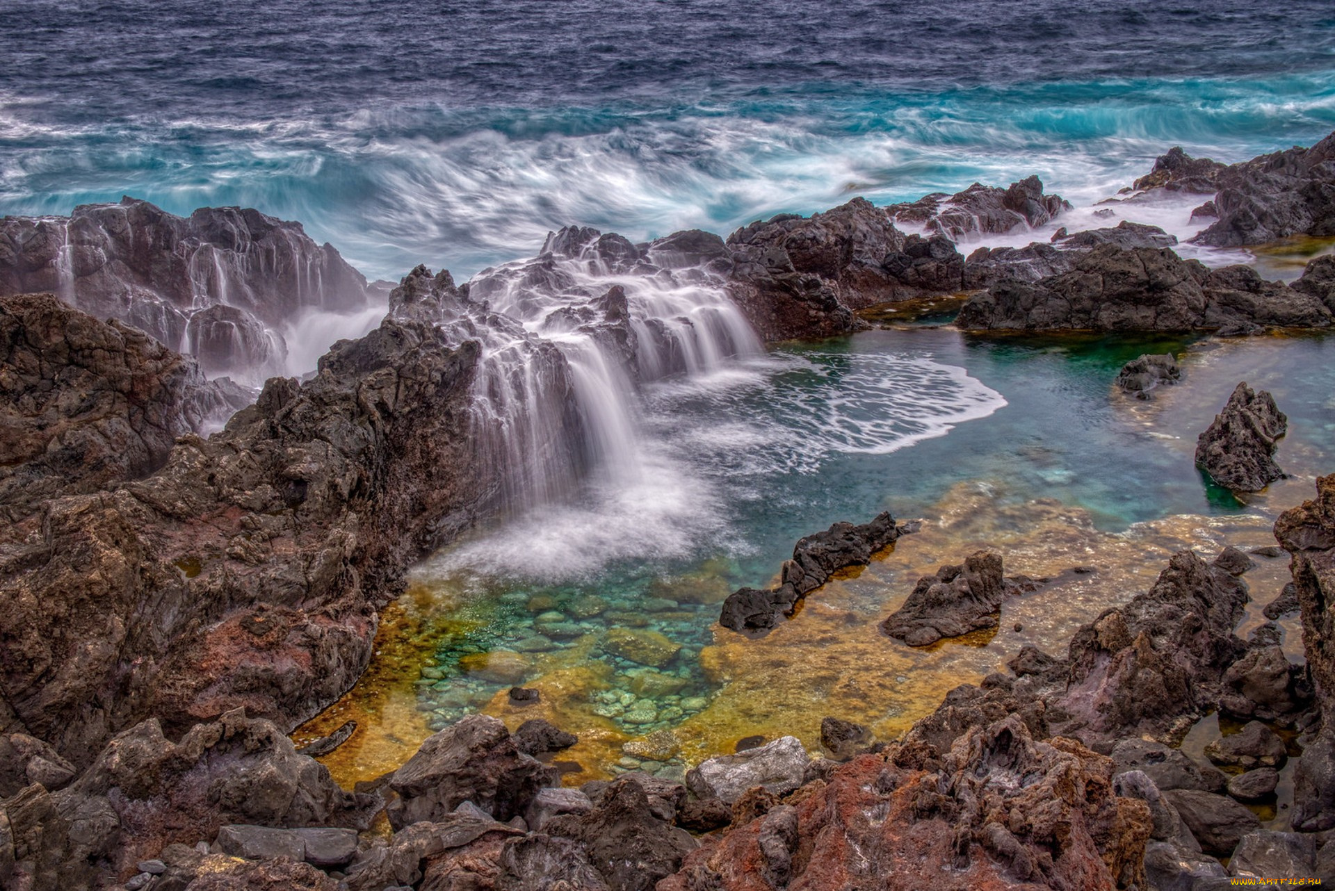 природа, побережье, простор