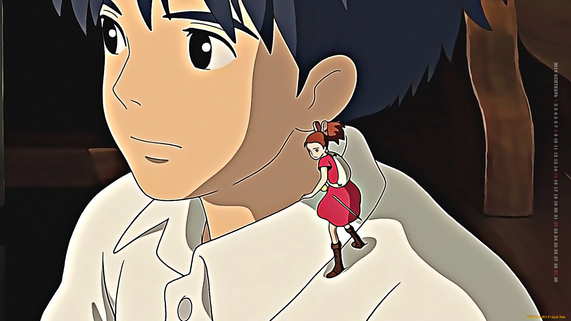 календари, аниме, 2019, calendar, маленькая, лилипут, лицо, девочка, мальчик