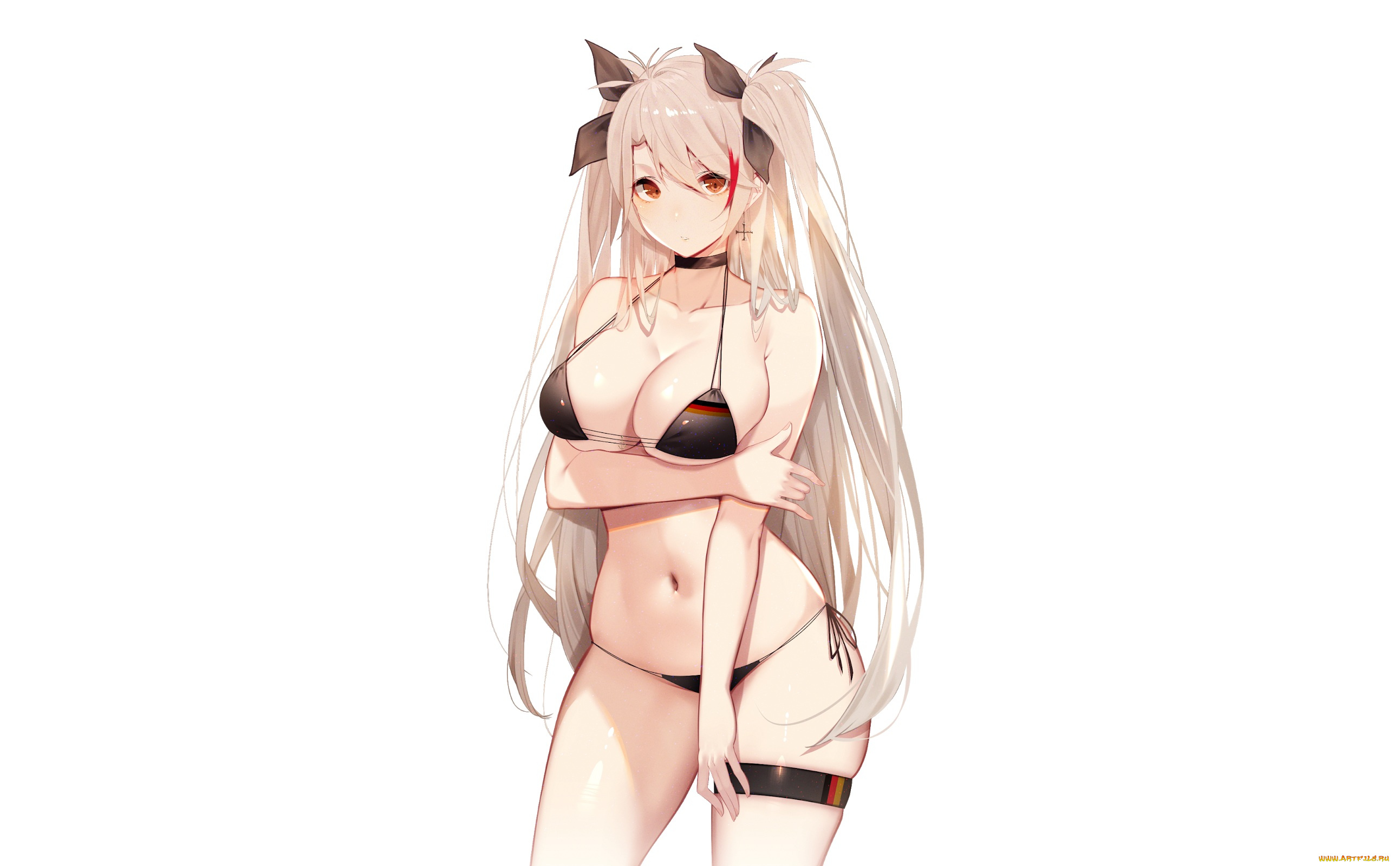 аниме, azur, lane, девушка, фон, взгляд