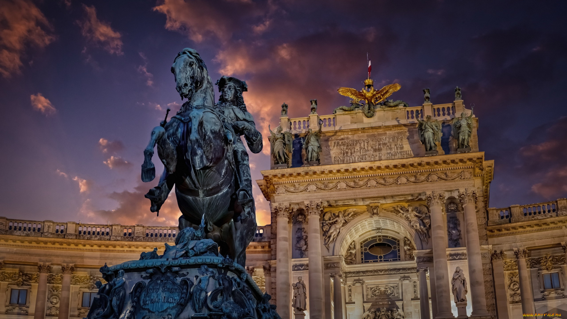 города, вена, , австрия, hofburg, imperial, palace