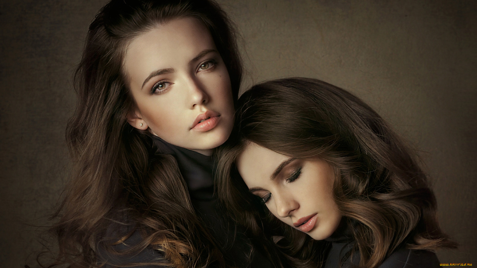 девушки, -, лица, , портреты, шатенки