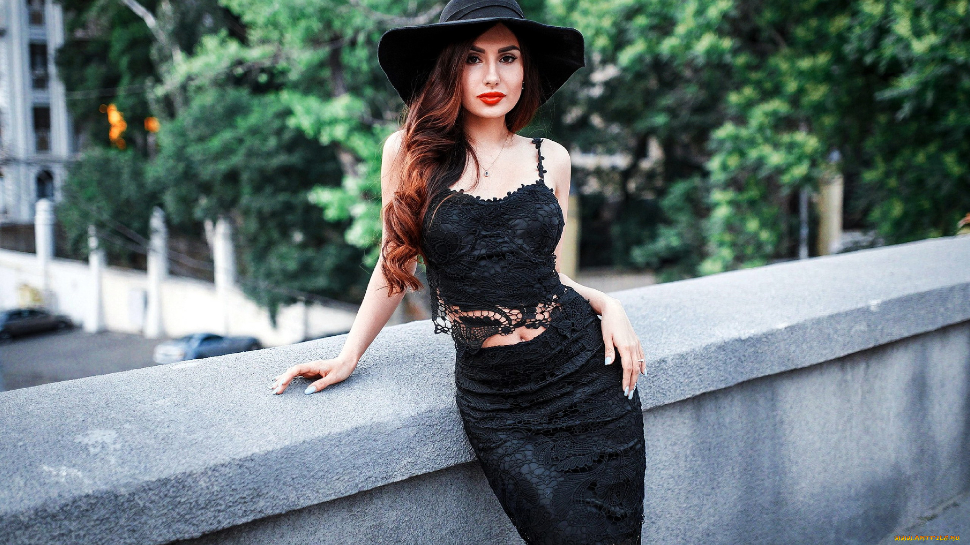 девушки, -, рыжеволосые, и, разноцветные, шляпа, кружевная, черная, одежда, rosalia, murcia