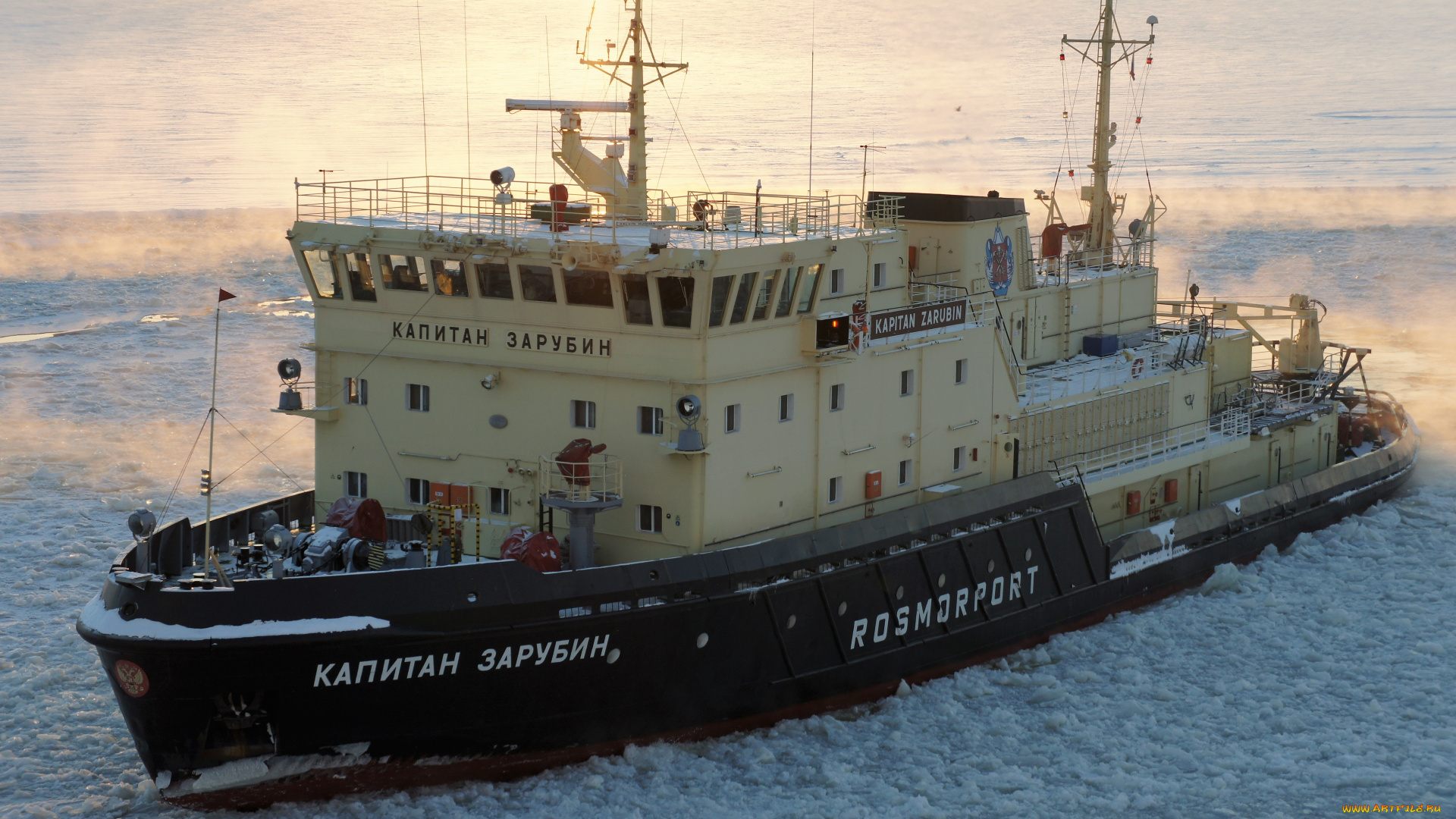 корабли, ледоколы, снег, лед, ледокол, капитан, зарубин, rosmorport