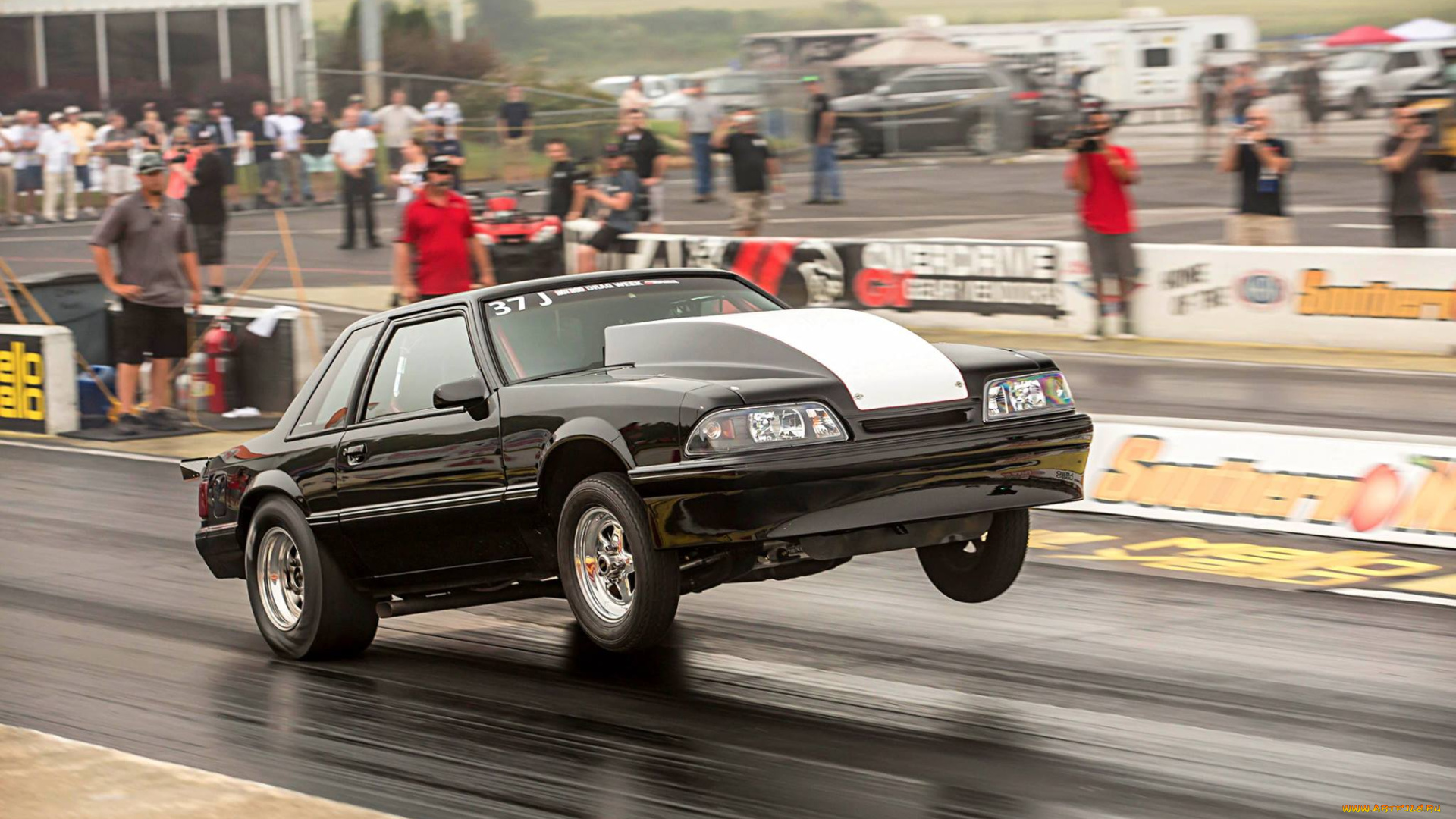 спорт, drag, racing, 1989, mustang, black, dragster