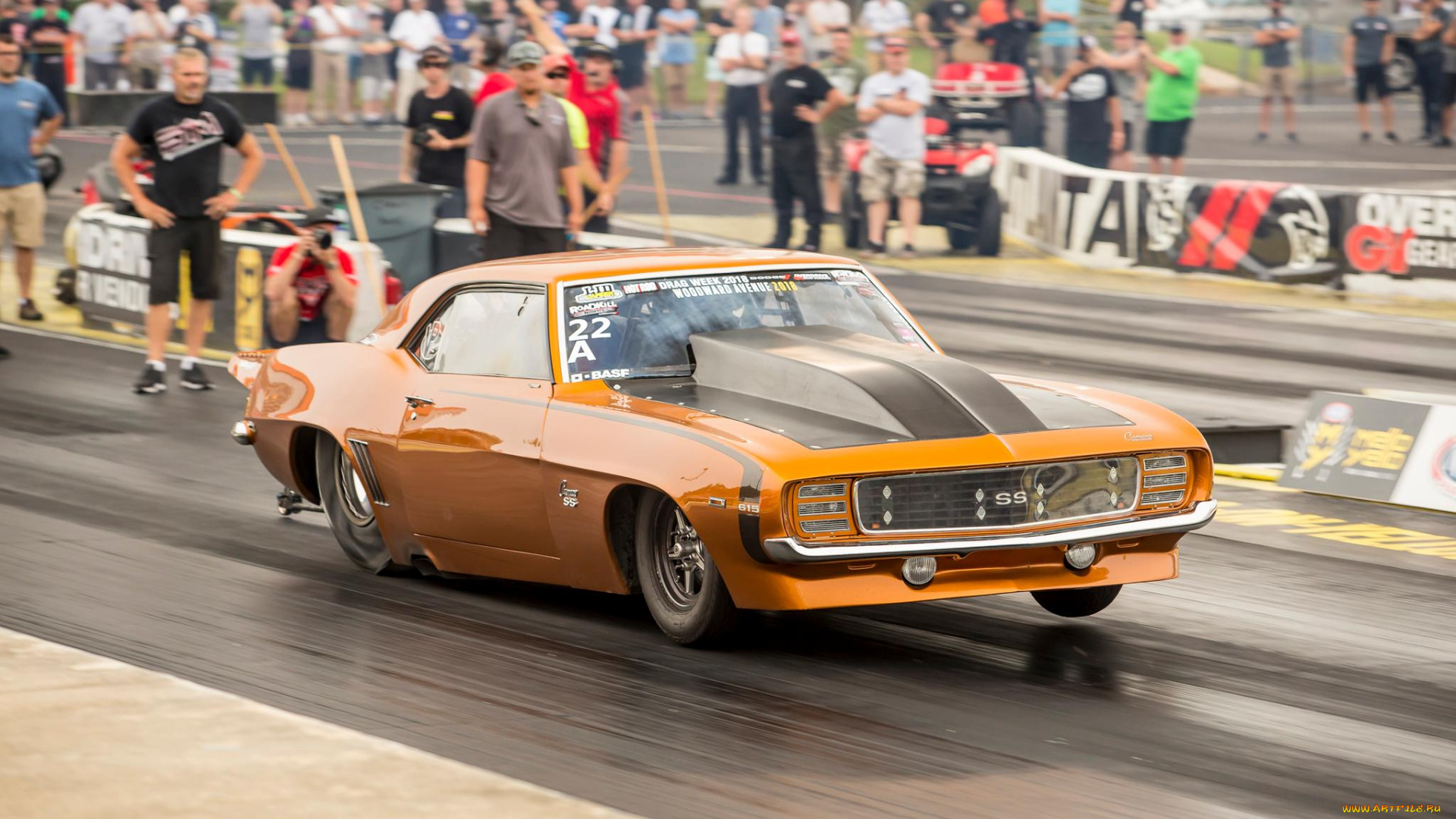 спорт, drag, racing, camaro, 1968, dragster, blower