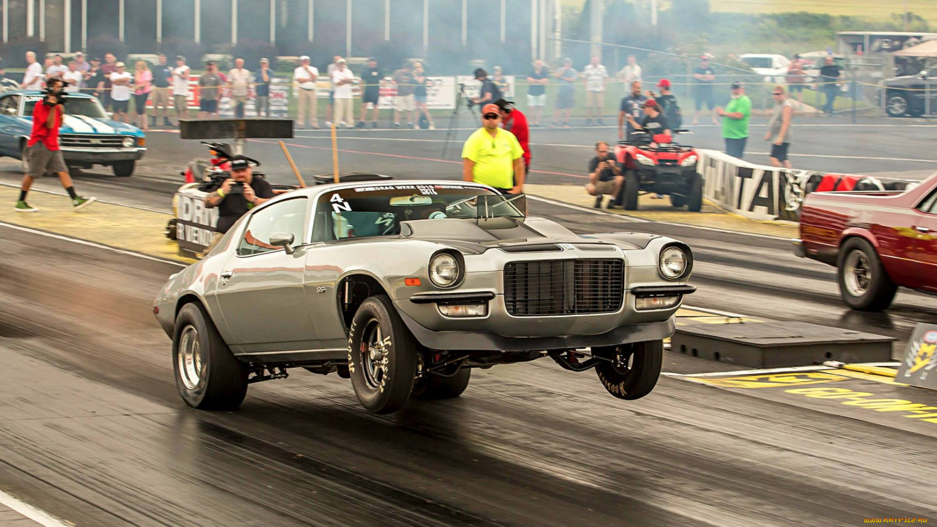 спорт, drag, racing, camaro, 1972, dragster