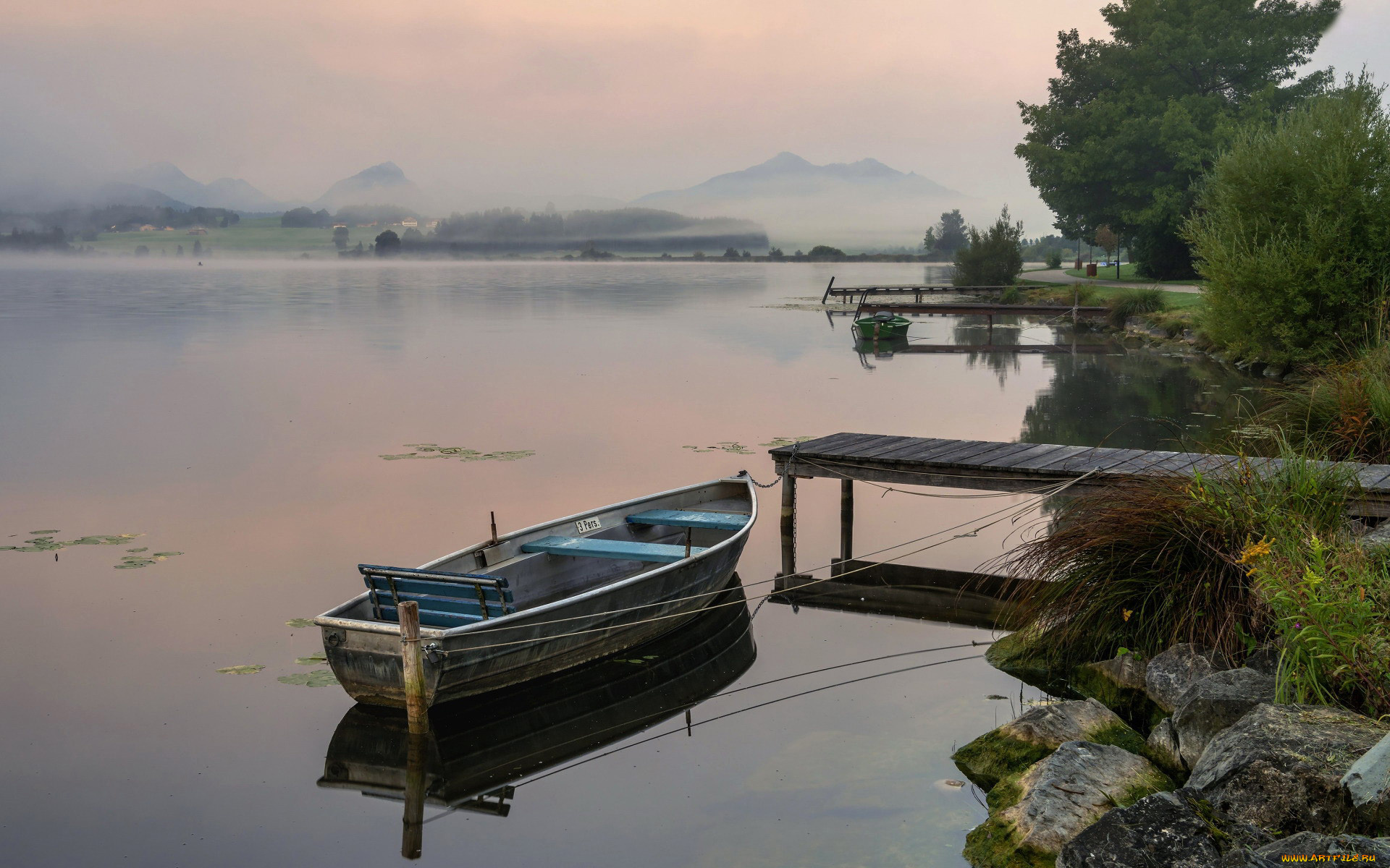 корабли, лодки, , шлюпки, горы, озеро, лодка, мостки