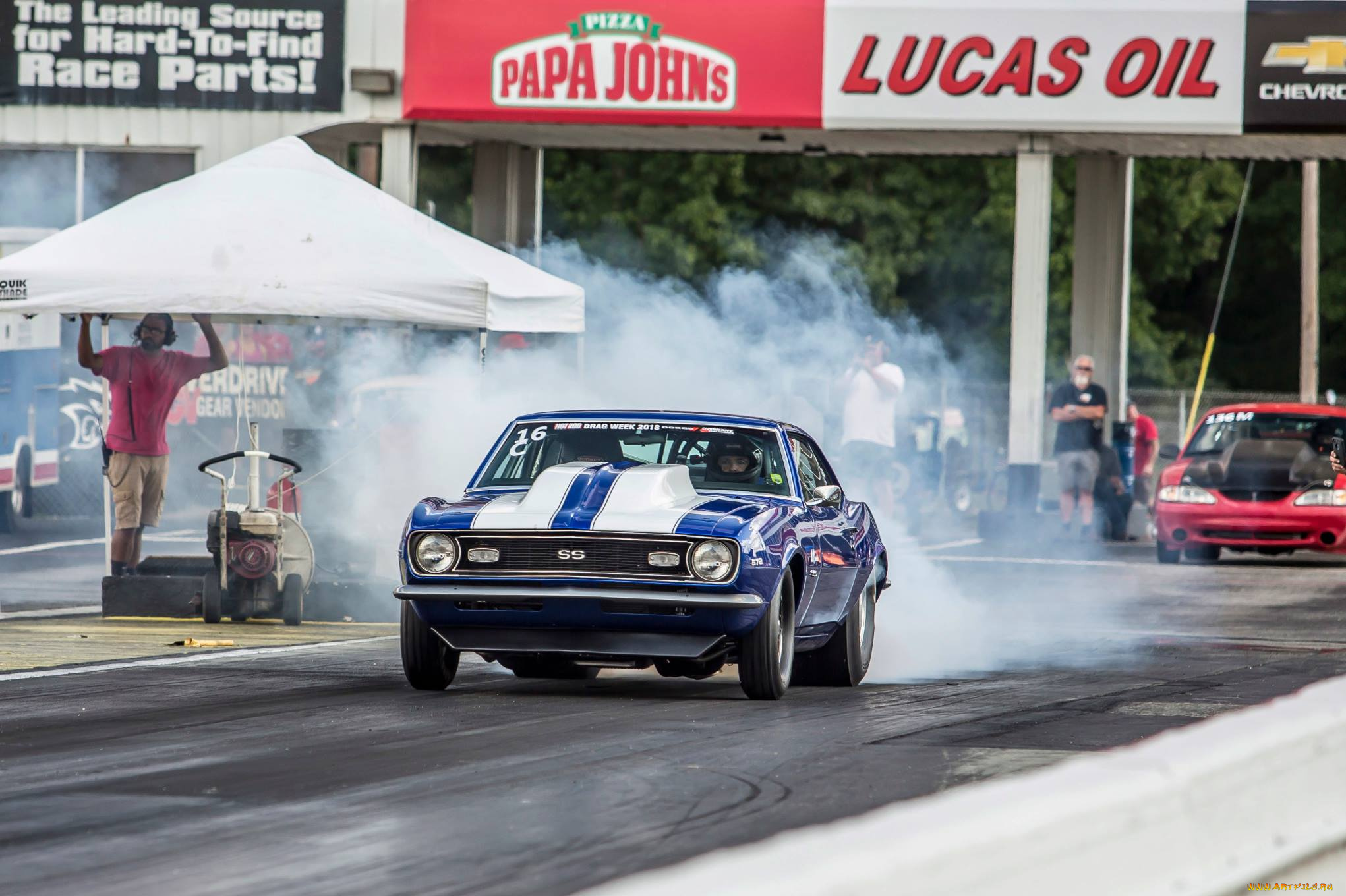 спорт, drag, racing, 1967, camaro, blue, dragster