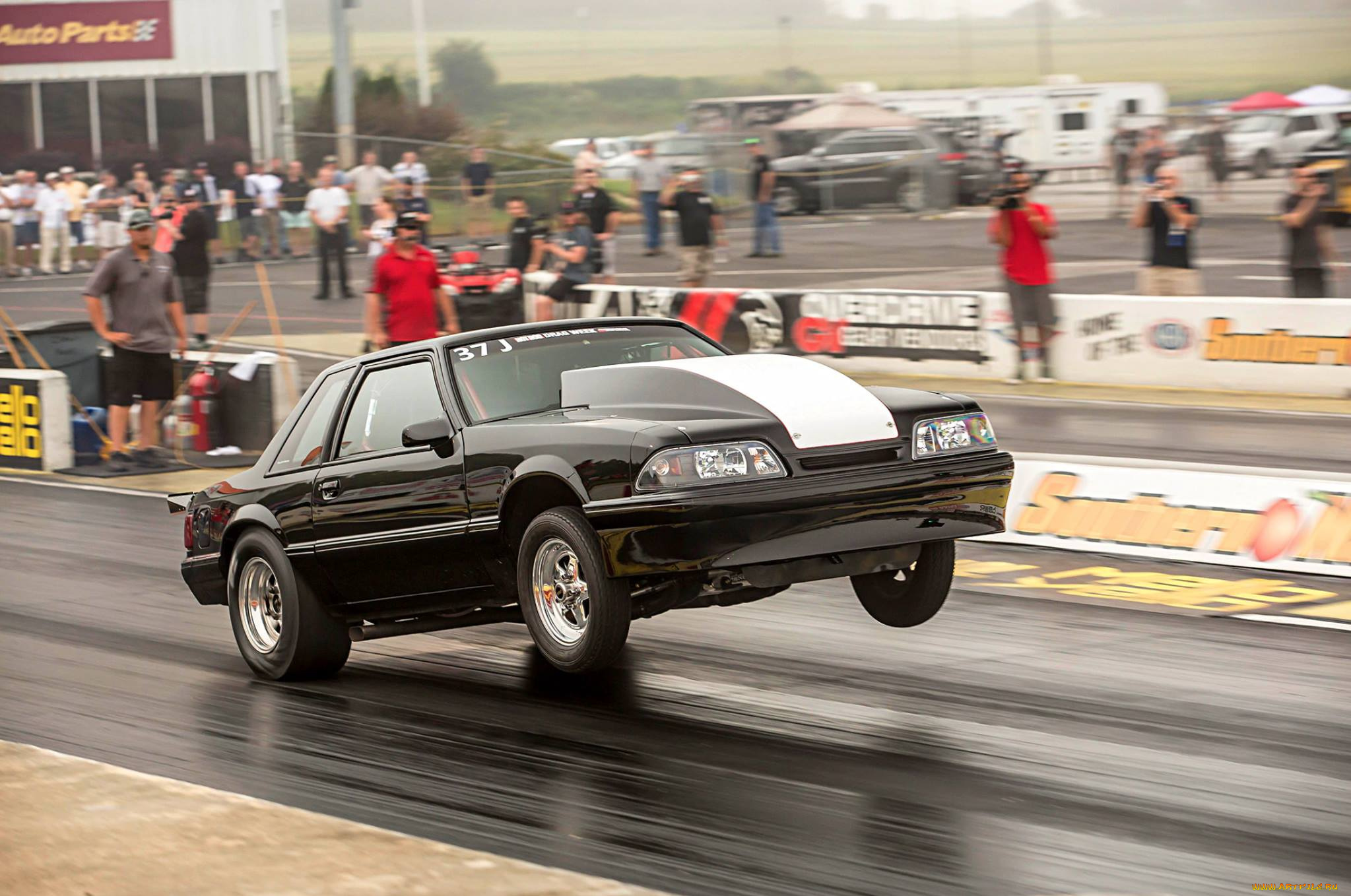 спорт, drag, racing, 1989, mustang, black, dragster