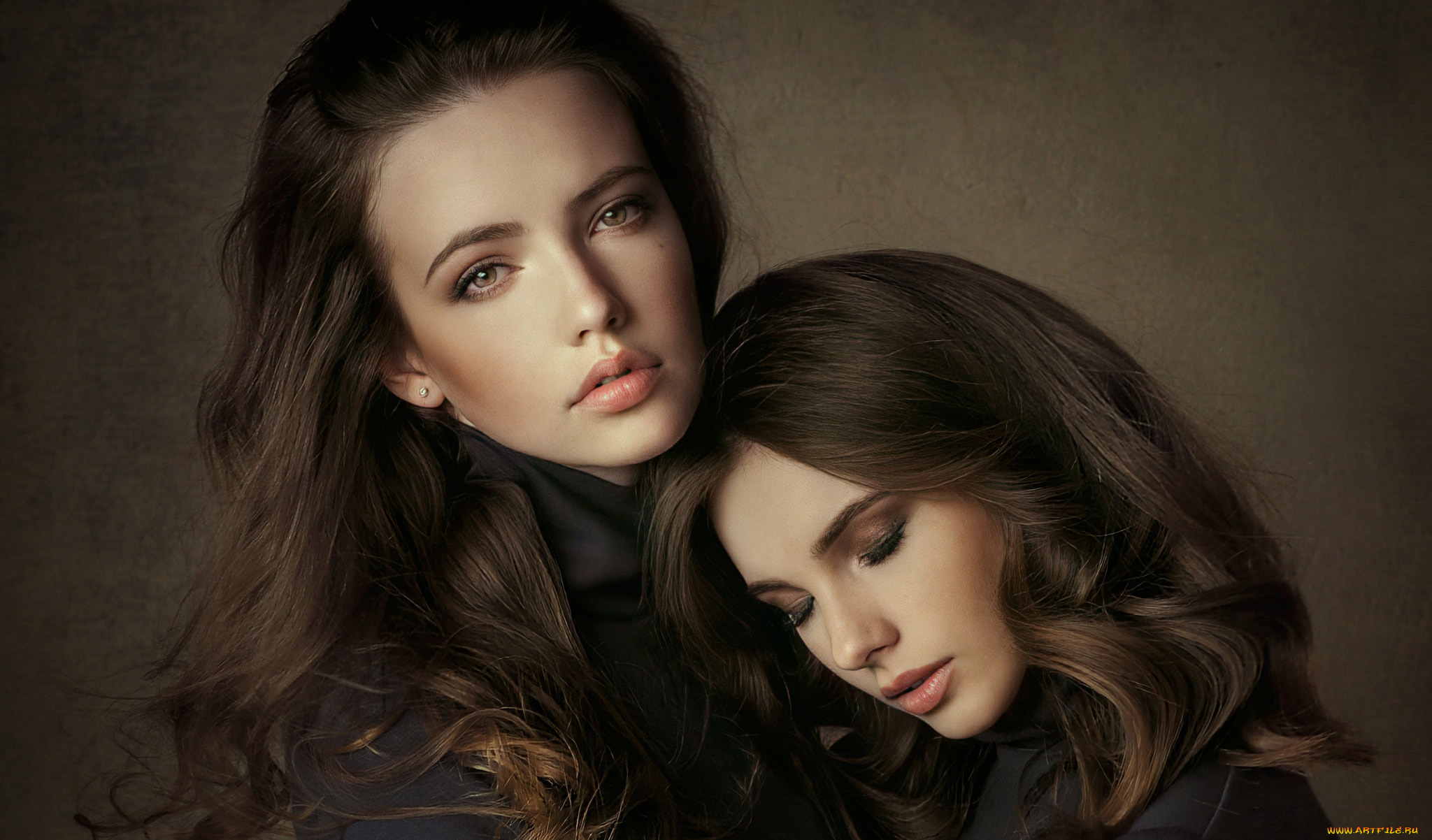 девушки, -, лица, , портреты, шатенки