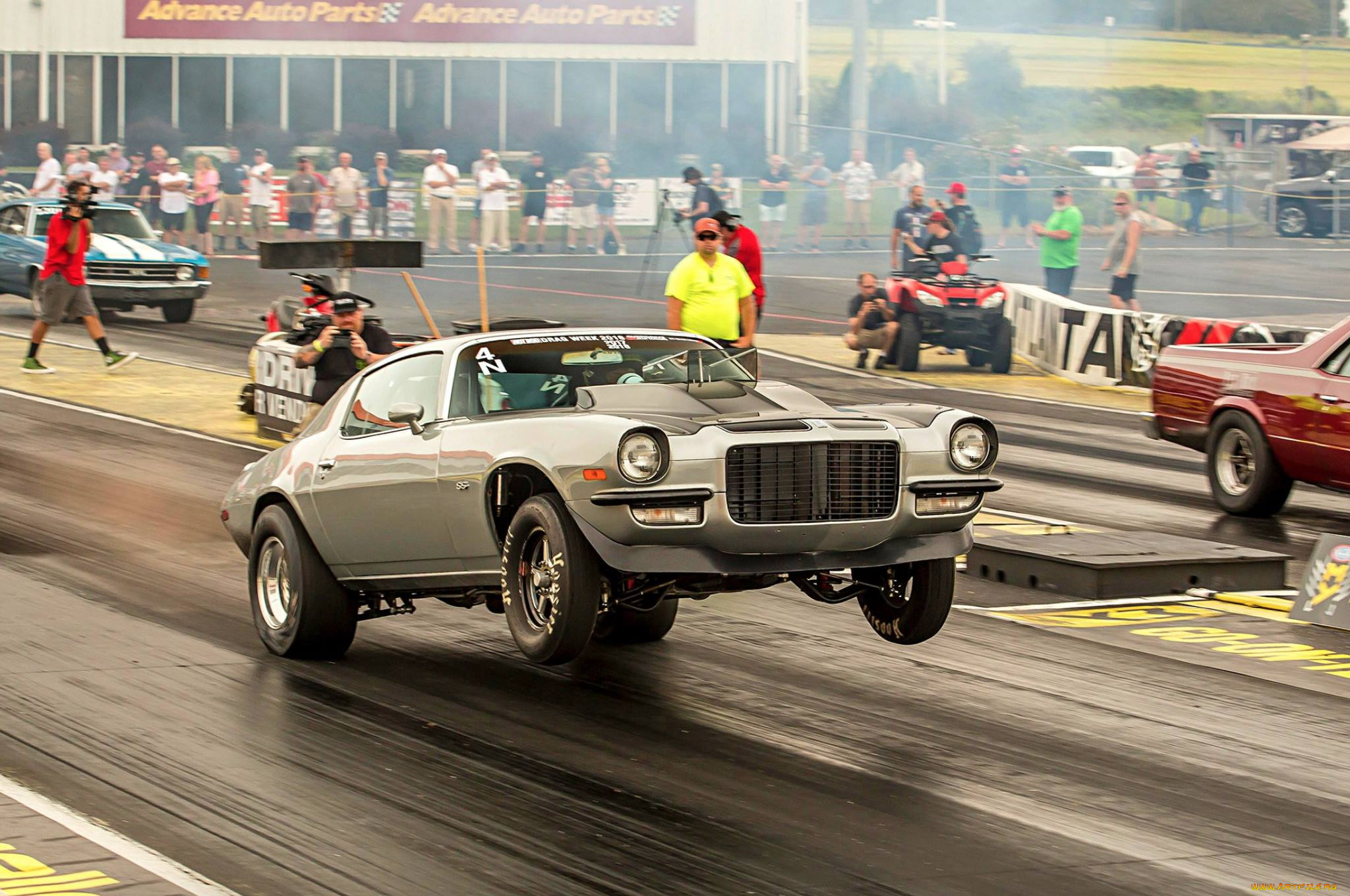 спорт, drag, racing, camaro, 1972, dragster