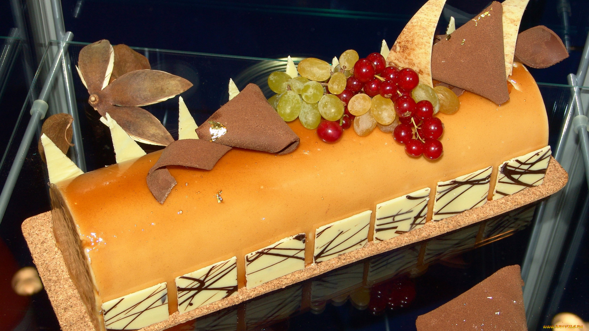 еда, торты, бисквитный, торт, виноград, смородина