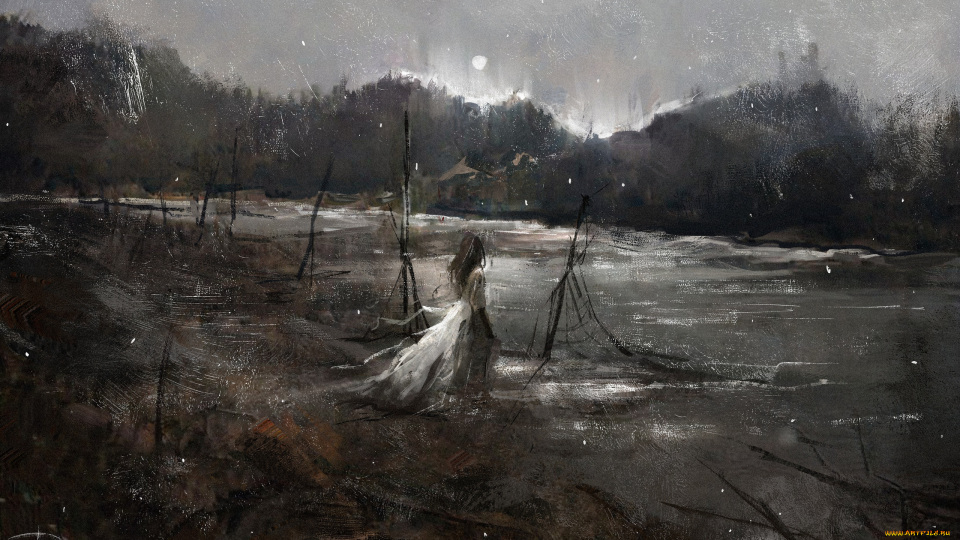 фэнтези, призраки, девушка, panda, панда