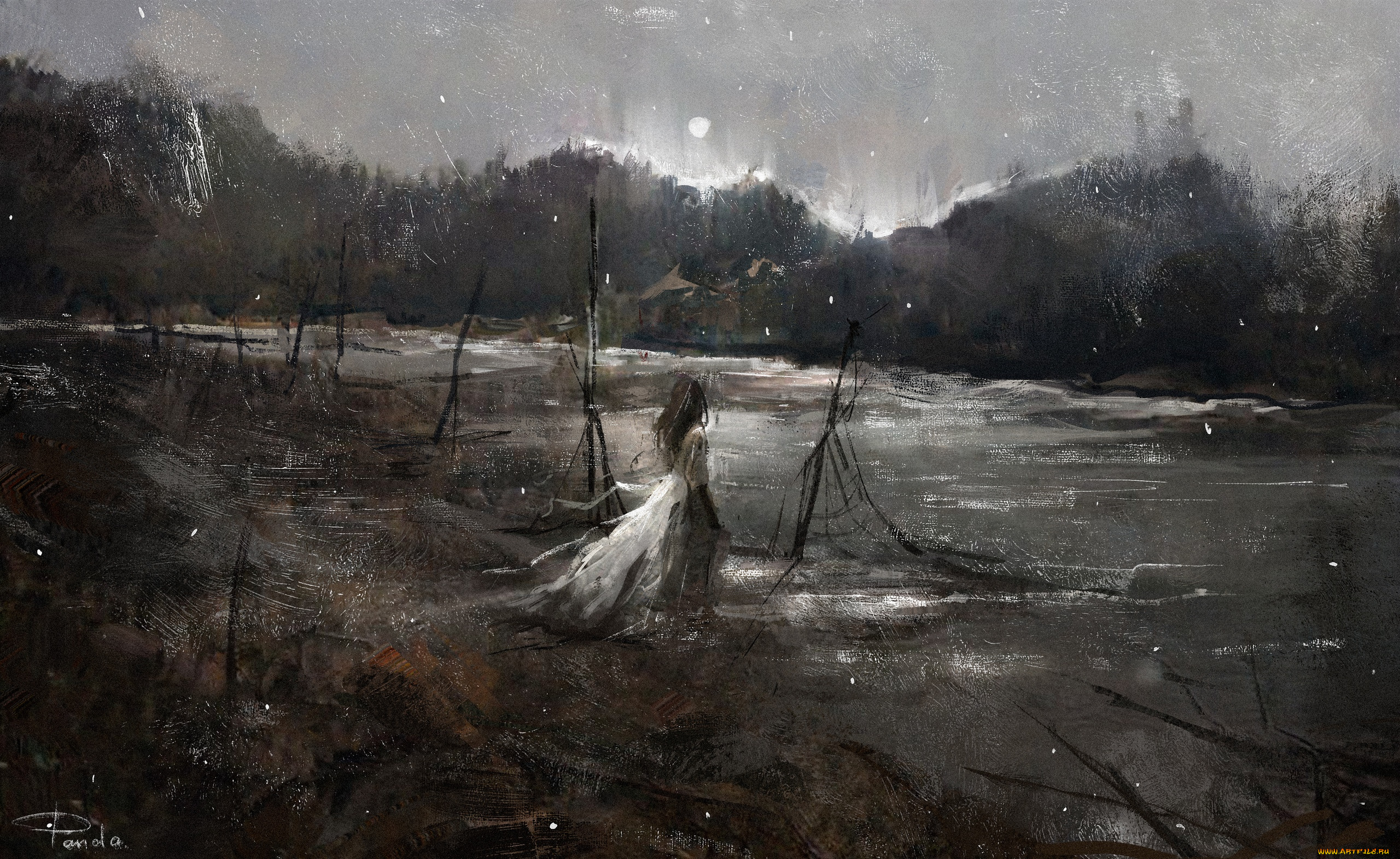 фэнтези, призраки, девушка, panda, панда