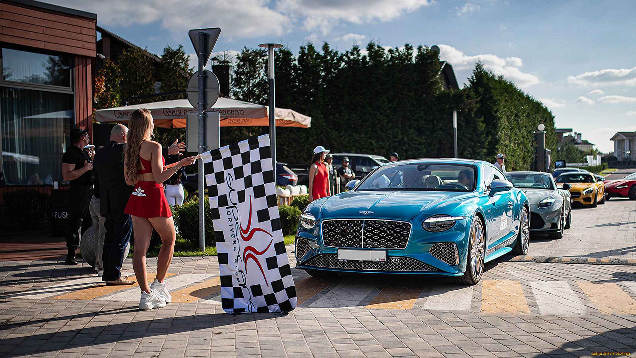 автомобили, выставки, и, уличные, фото, красивая, девушка