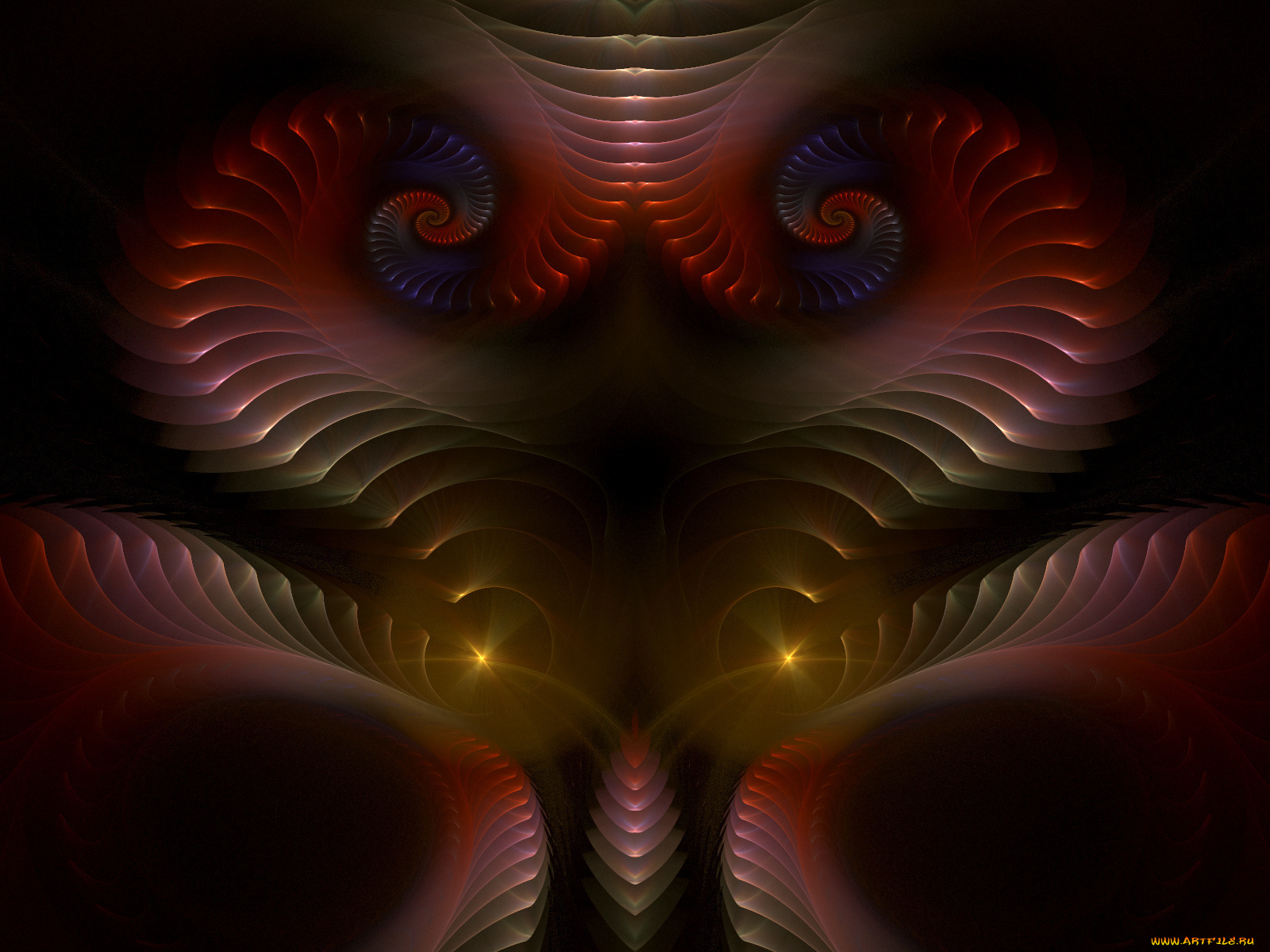 3д, графика, fractal, фракталы, фон, узор