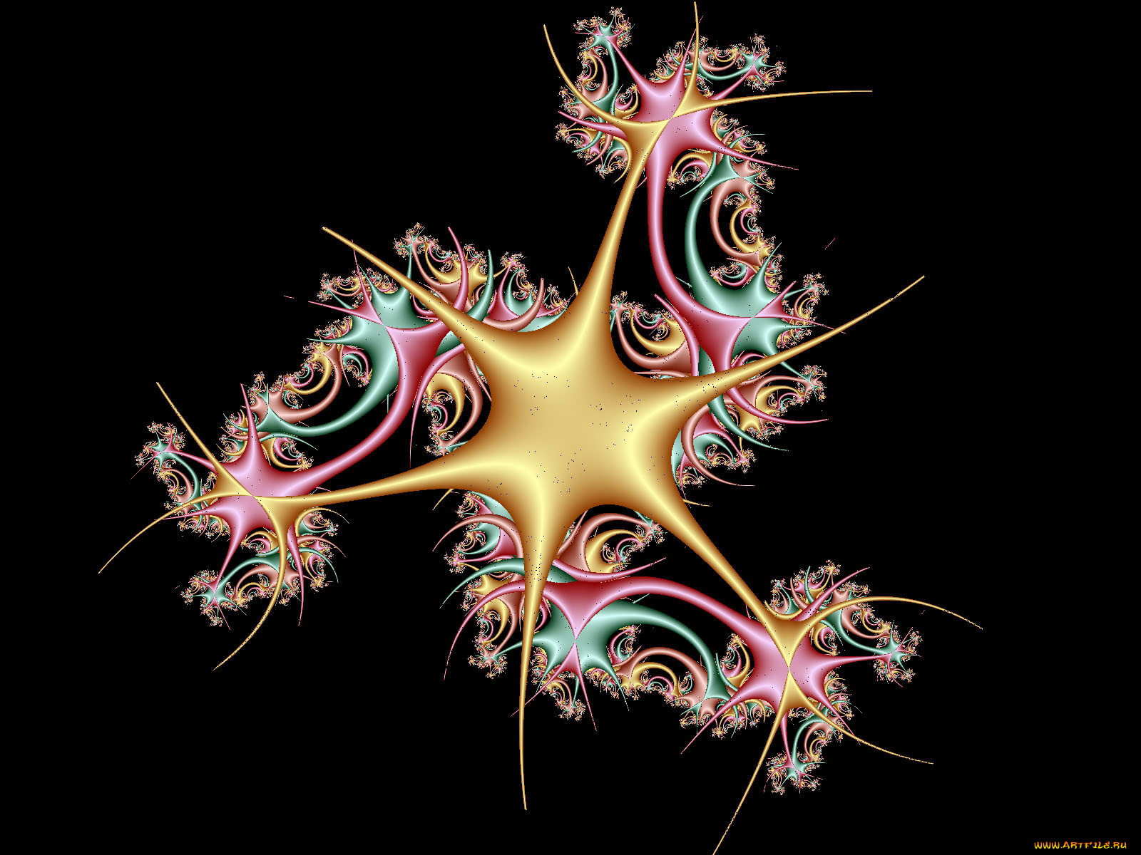 3д, графика, fractal, фракталы, узор, тёмный