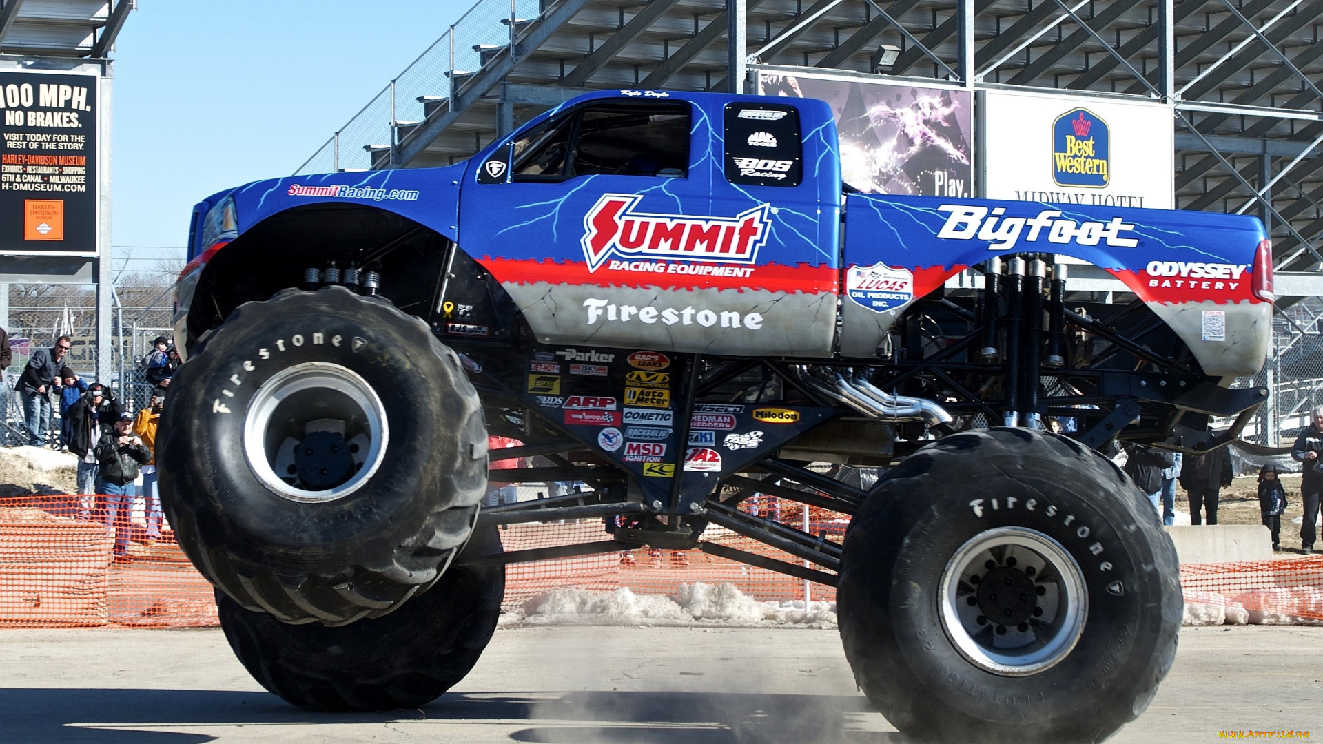 спорт, big, foot, колеса