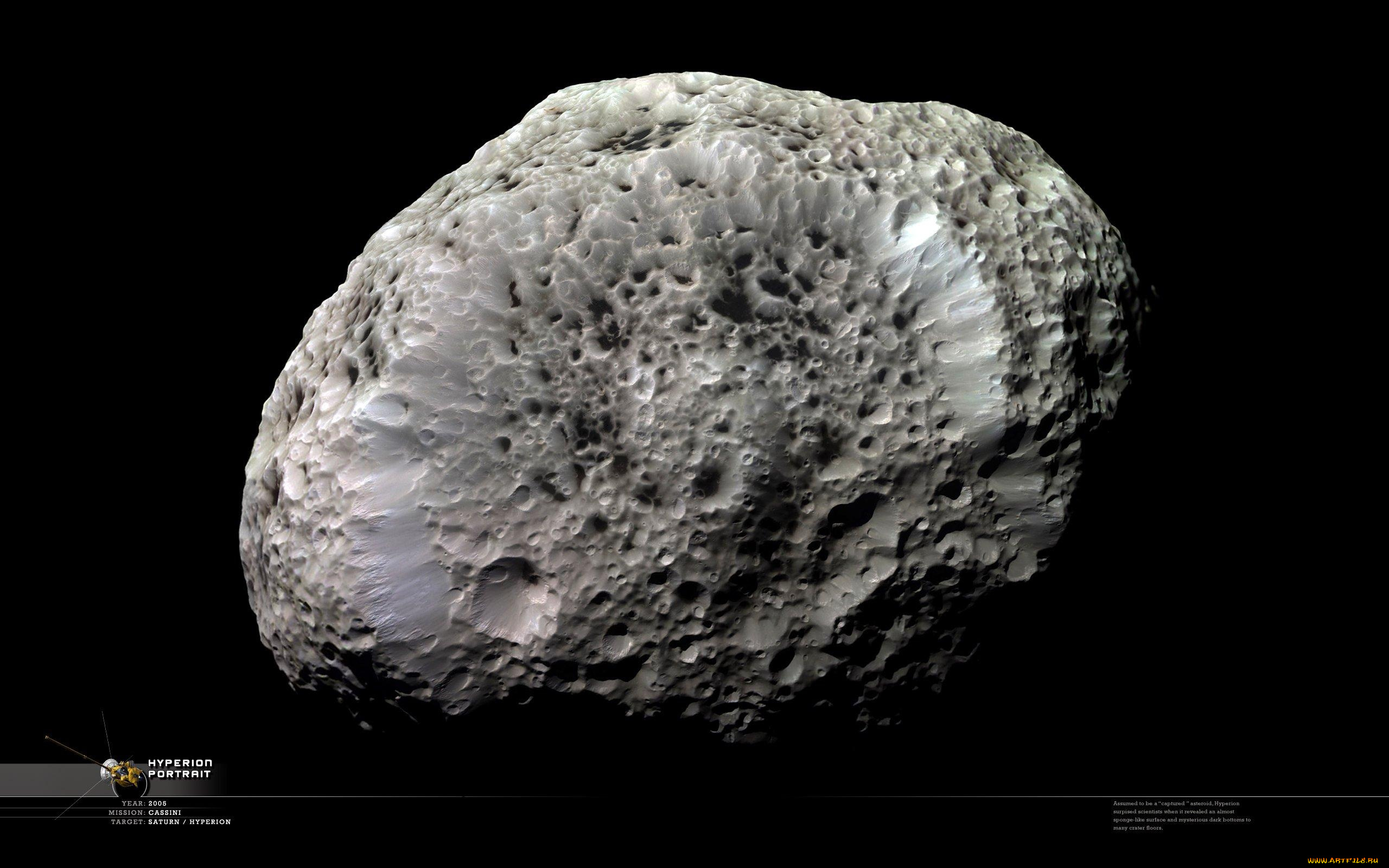 космос, спутники, сатурна, планета, тёмный, безконечность, спутник, hyperion