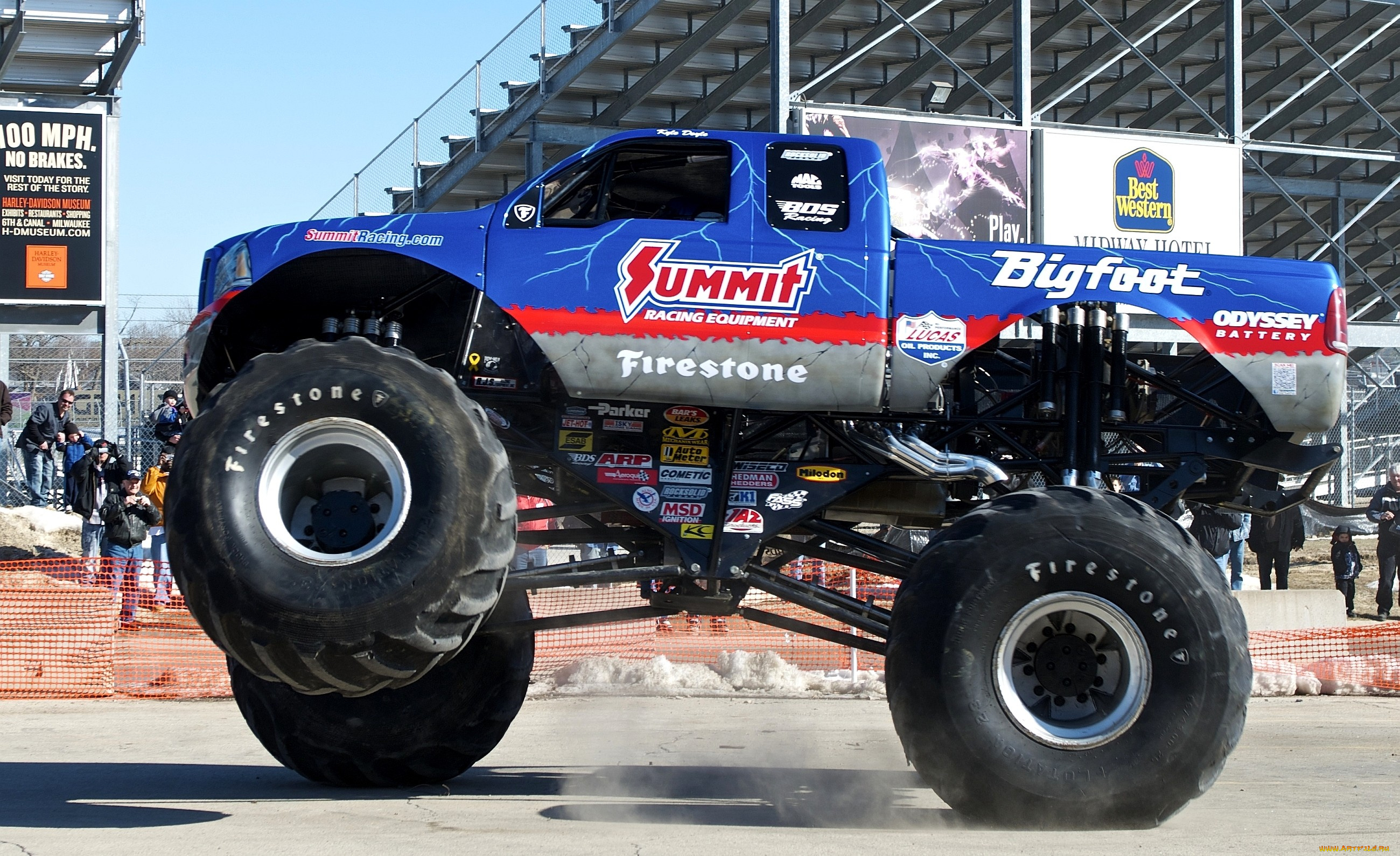 спорт, big, foot, колеса