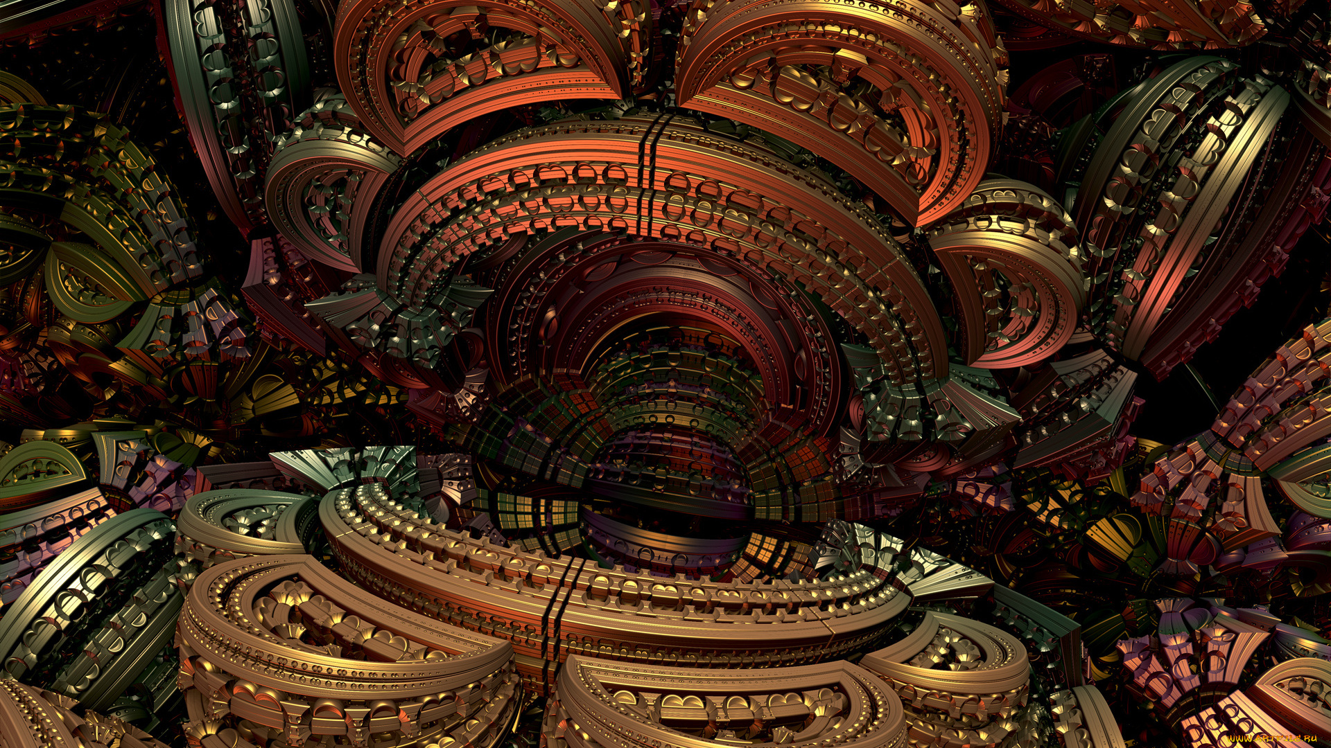 3д, графика, fractal, фракталы, цвета, узор, фон