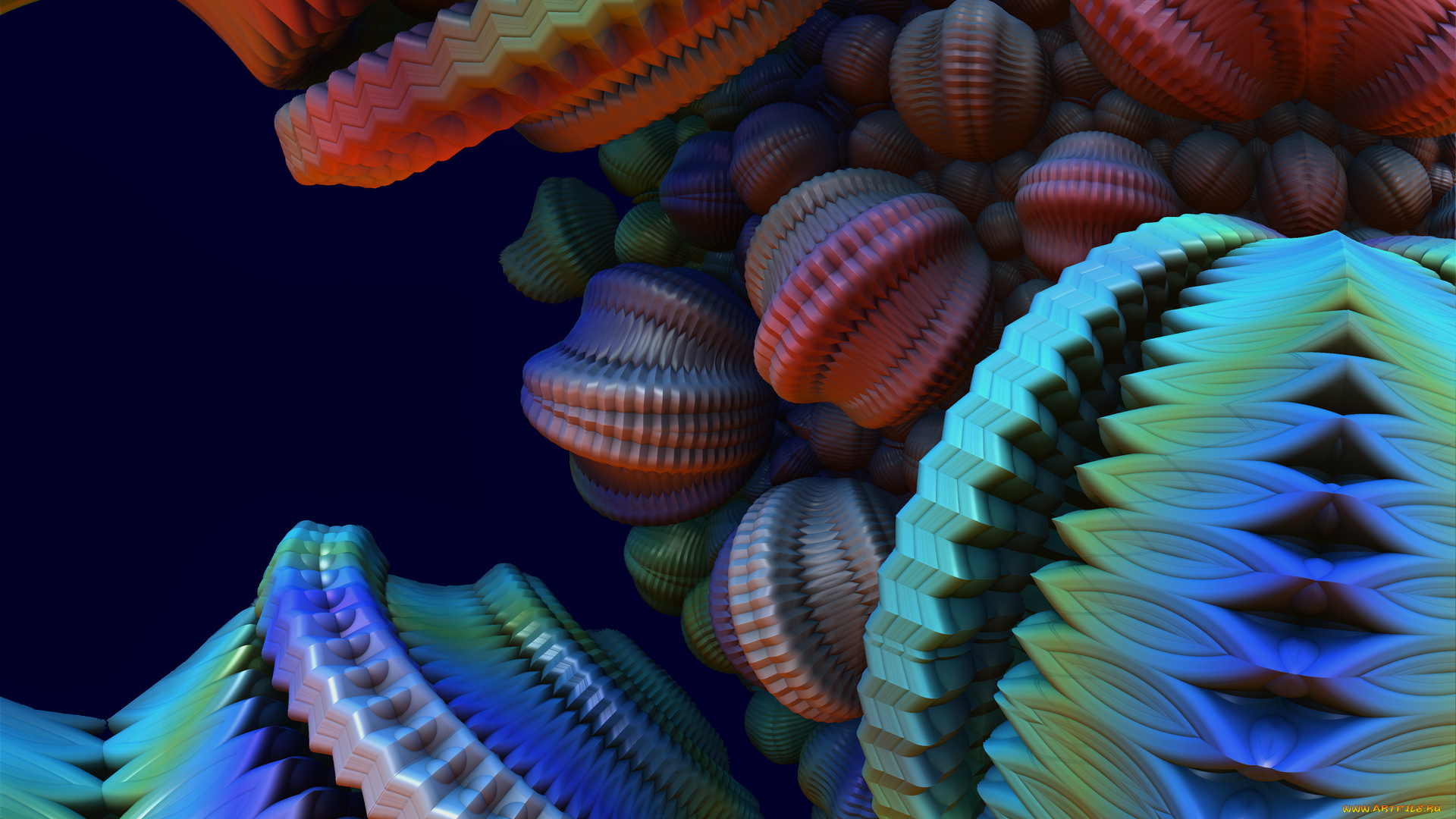 3д, графика, fractal, фракталы, фон, цвета, узор