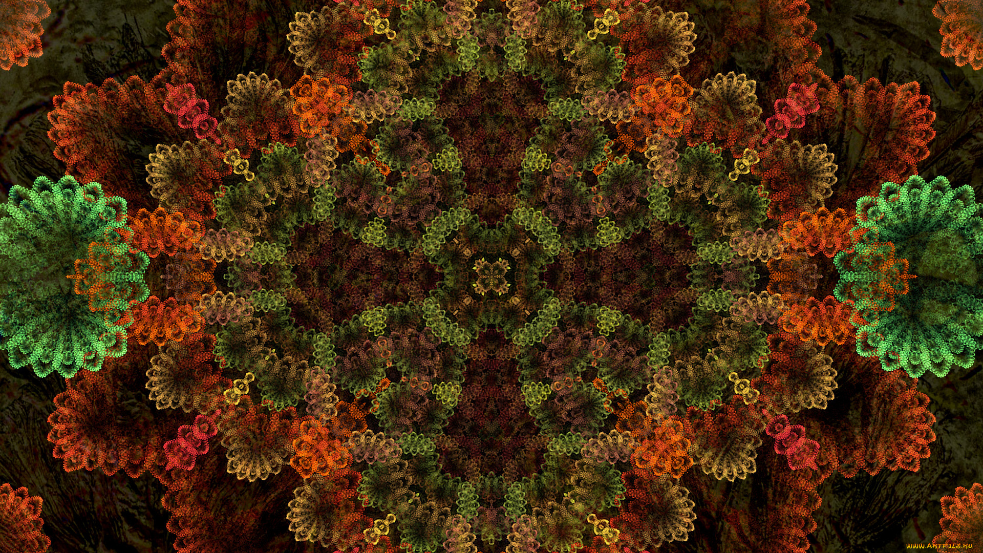 3д, графика, fractal, фракталы, узор, цвета, фон