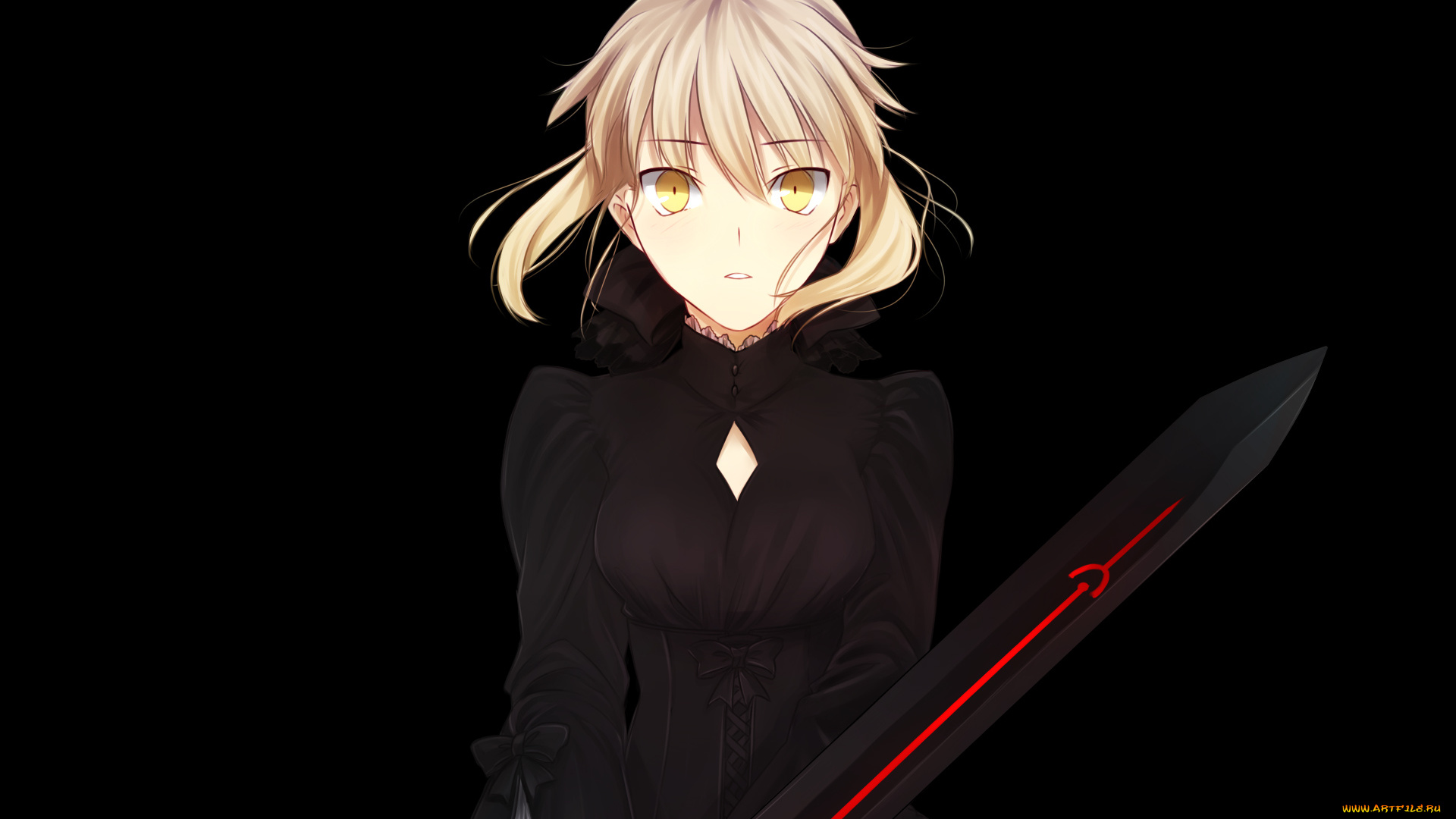 аниме, fate, stay, night, saber