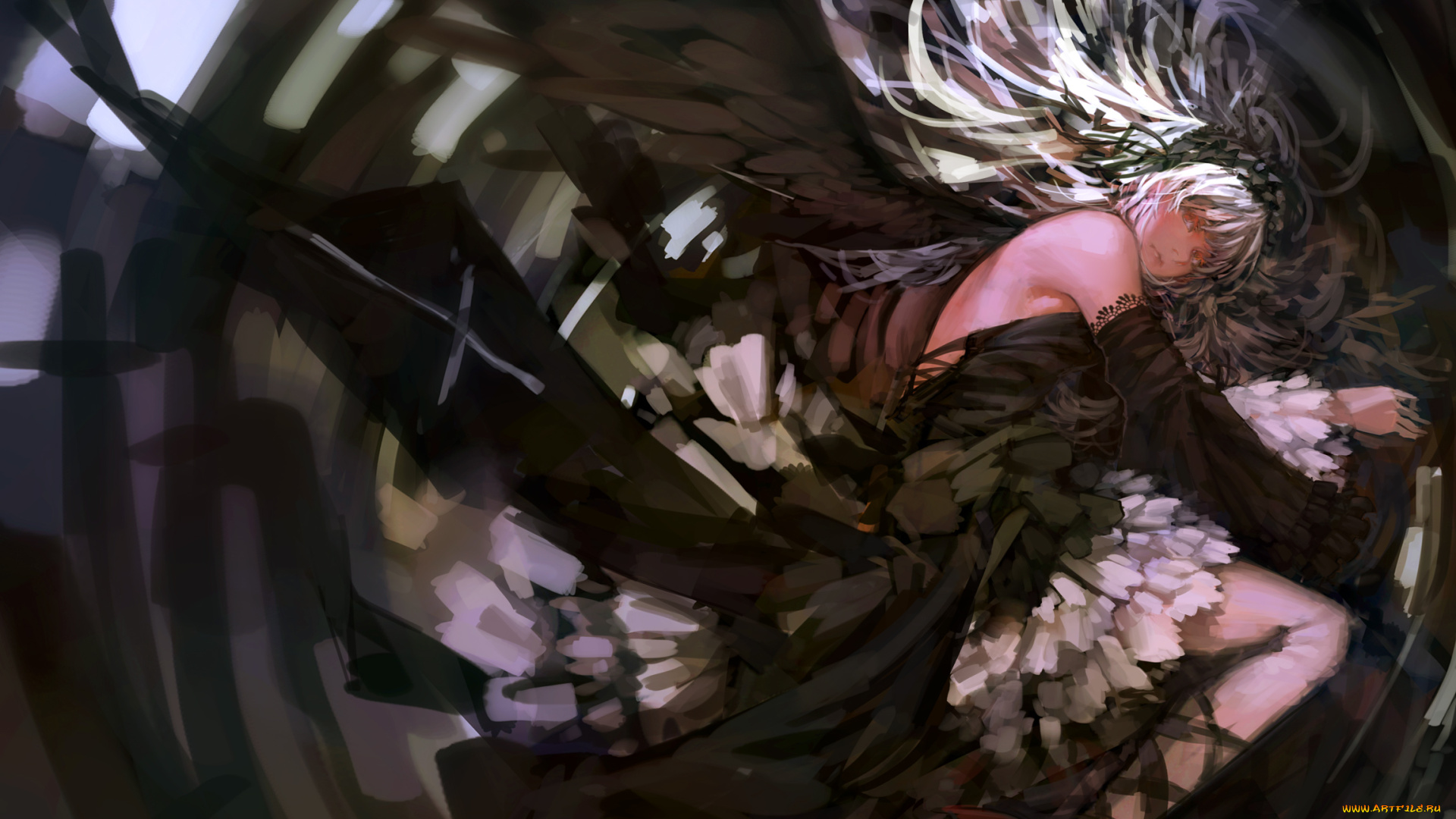 аниме, rozen, maiden, suigintou