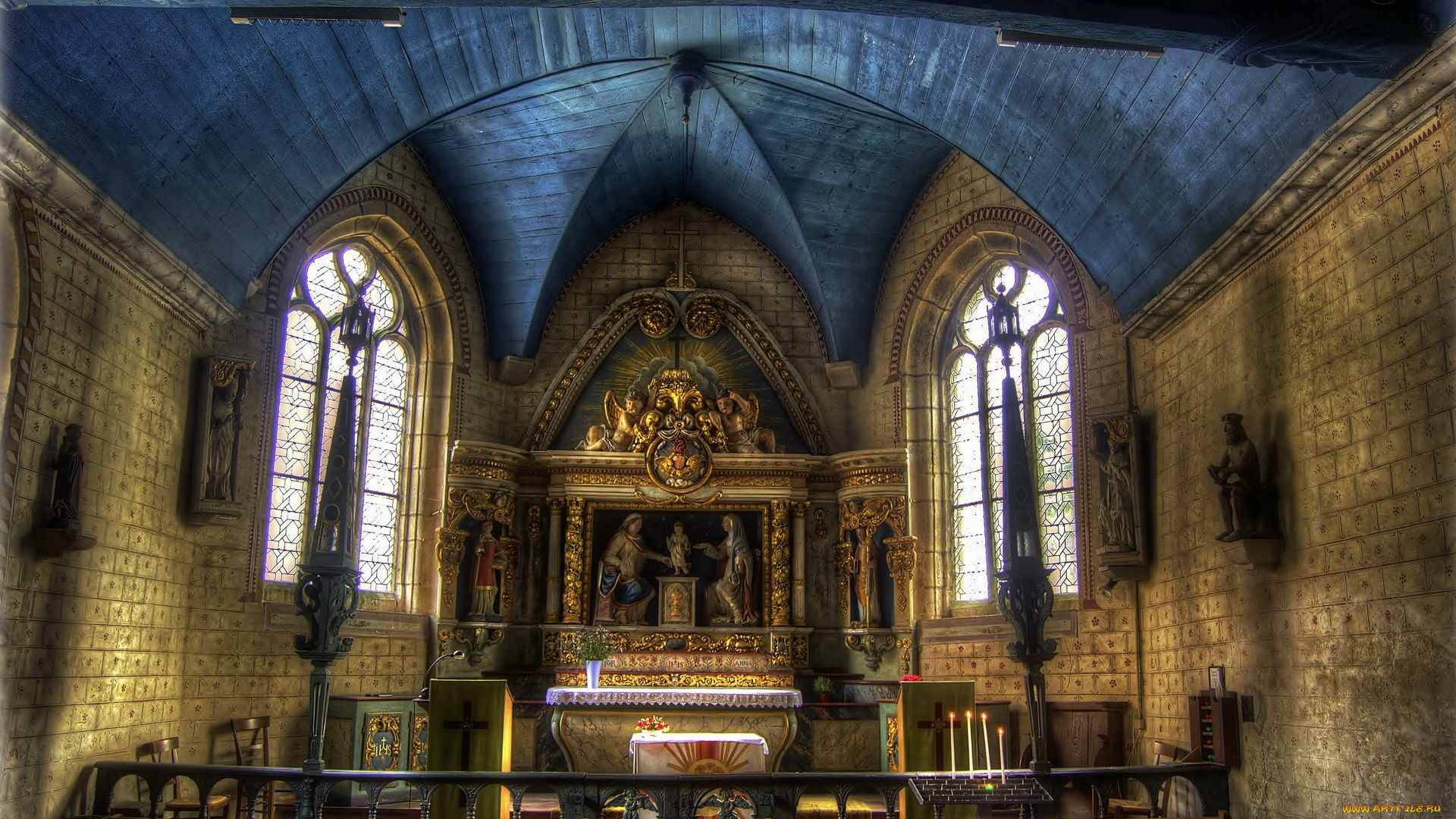 интерьер, убранство, роспись, храма, окна