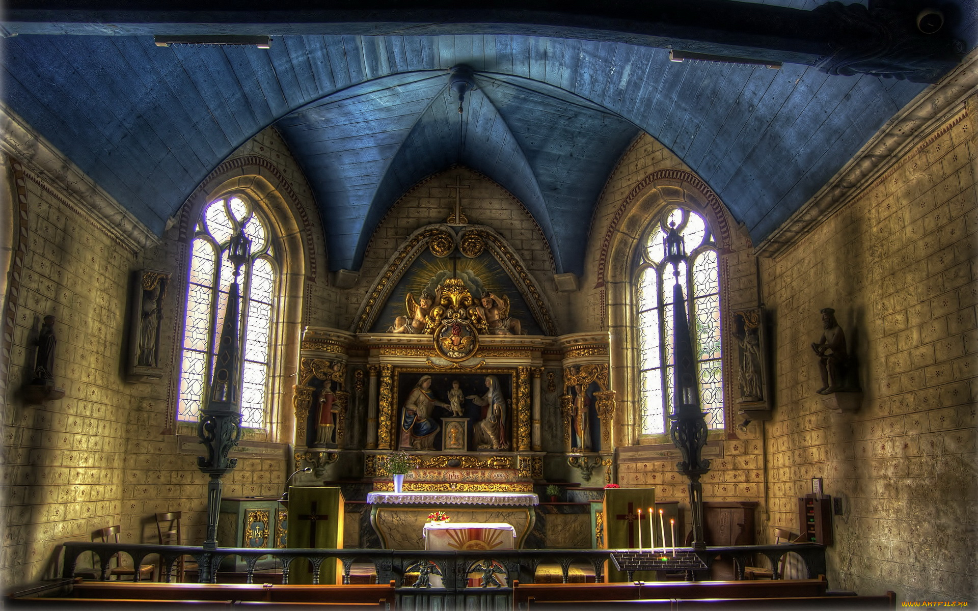 интерьер, убранство, роспись, храма, окна