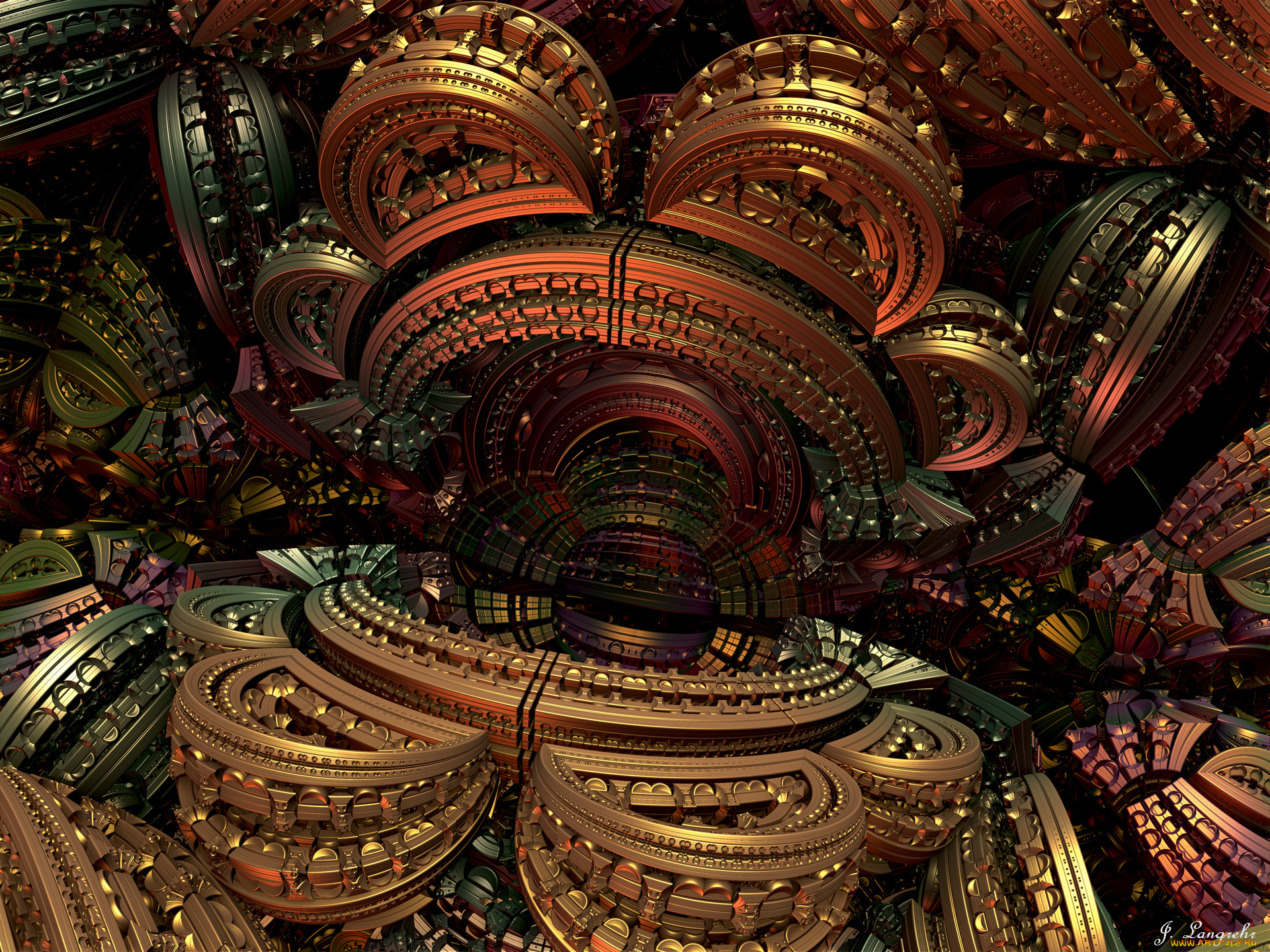 3д, графика, fractal, фракталы, цвета, узор, фон