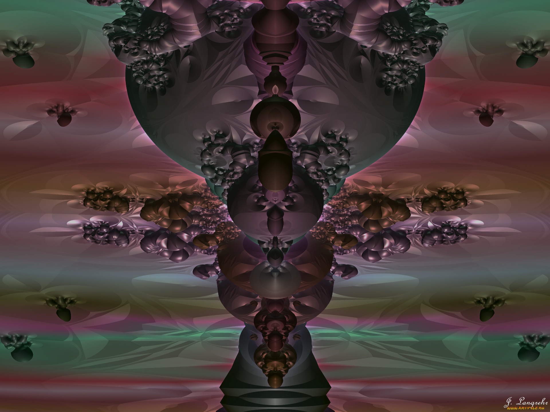 3д, графика, fractal, фракталы, фон, цвета, узор