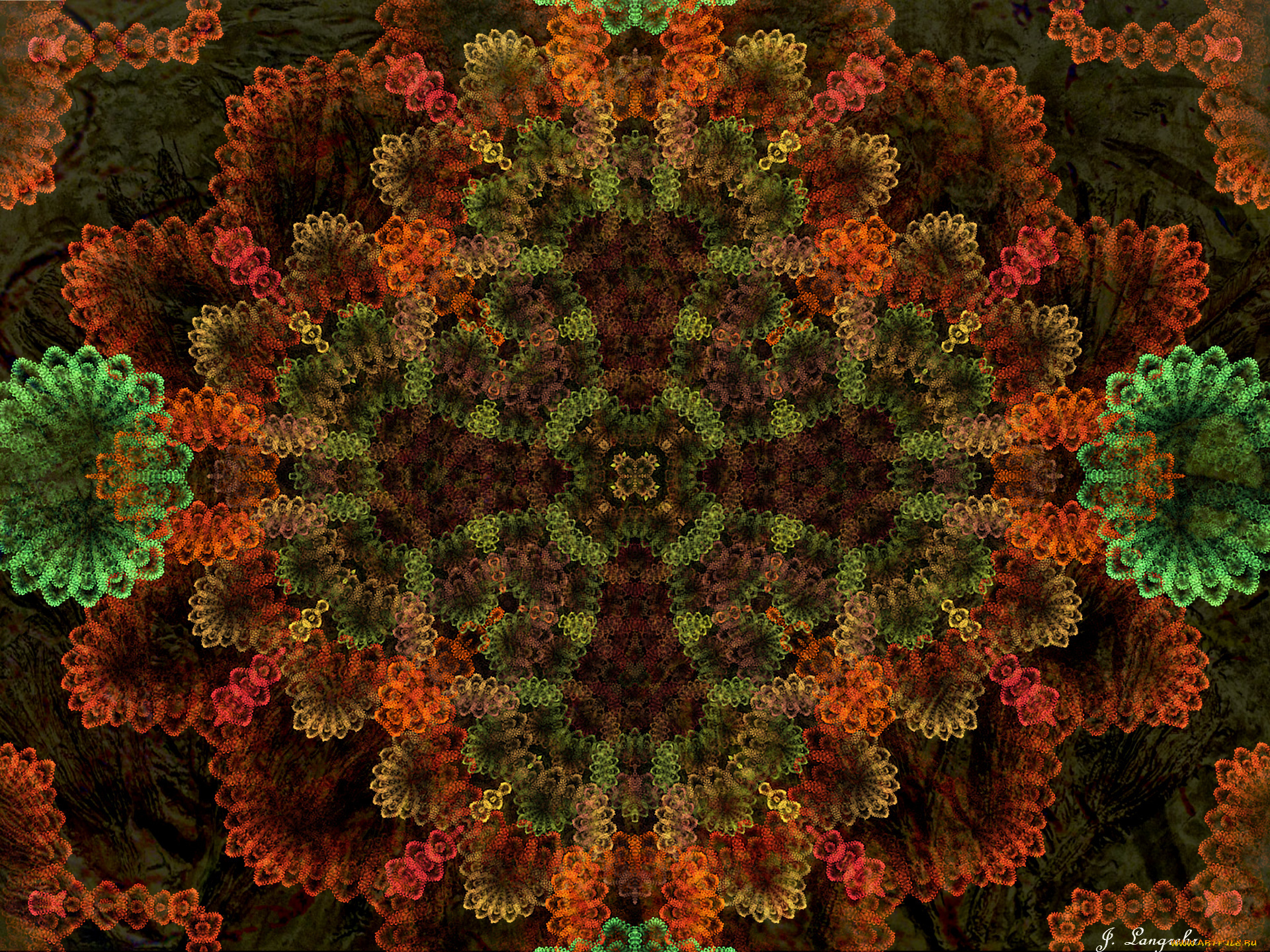 3д, графика, fractal, фракталы, узор, цвета, фон