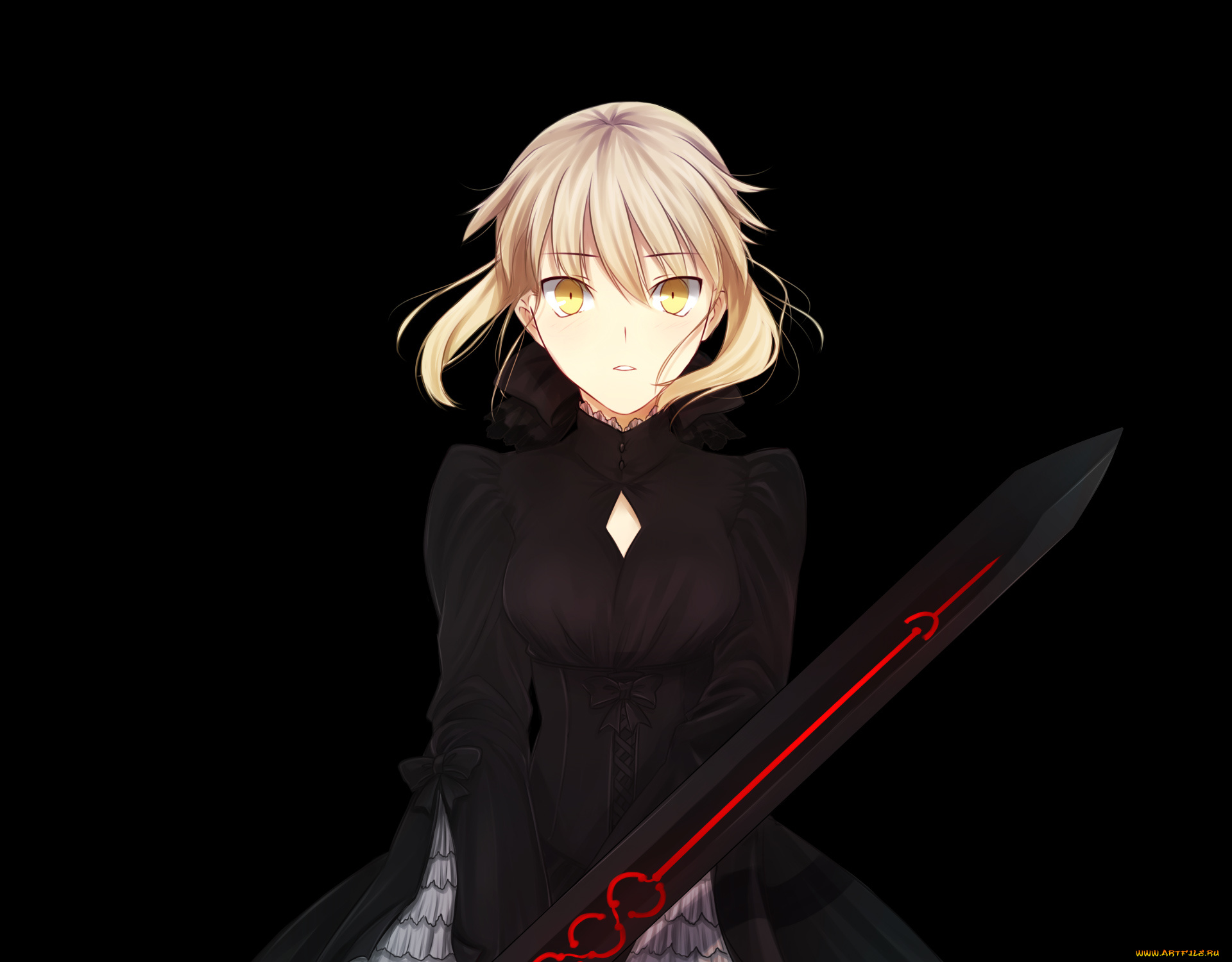 аниме, fate, stay, night, saber