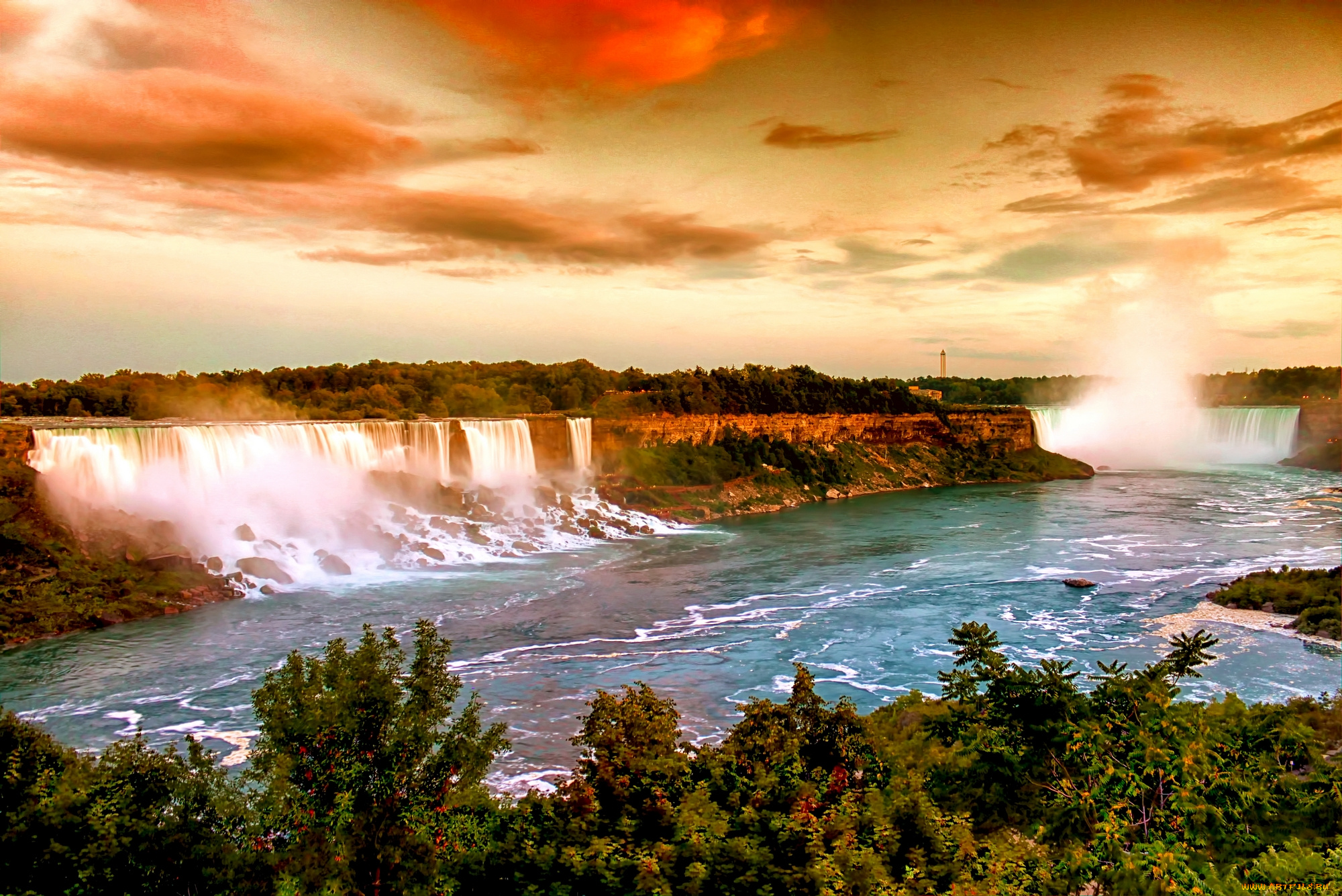 природа, водопады, ниагара