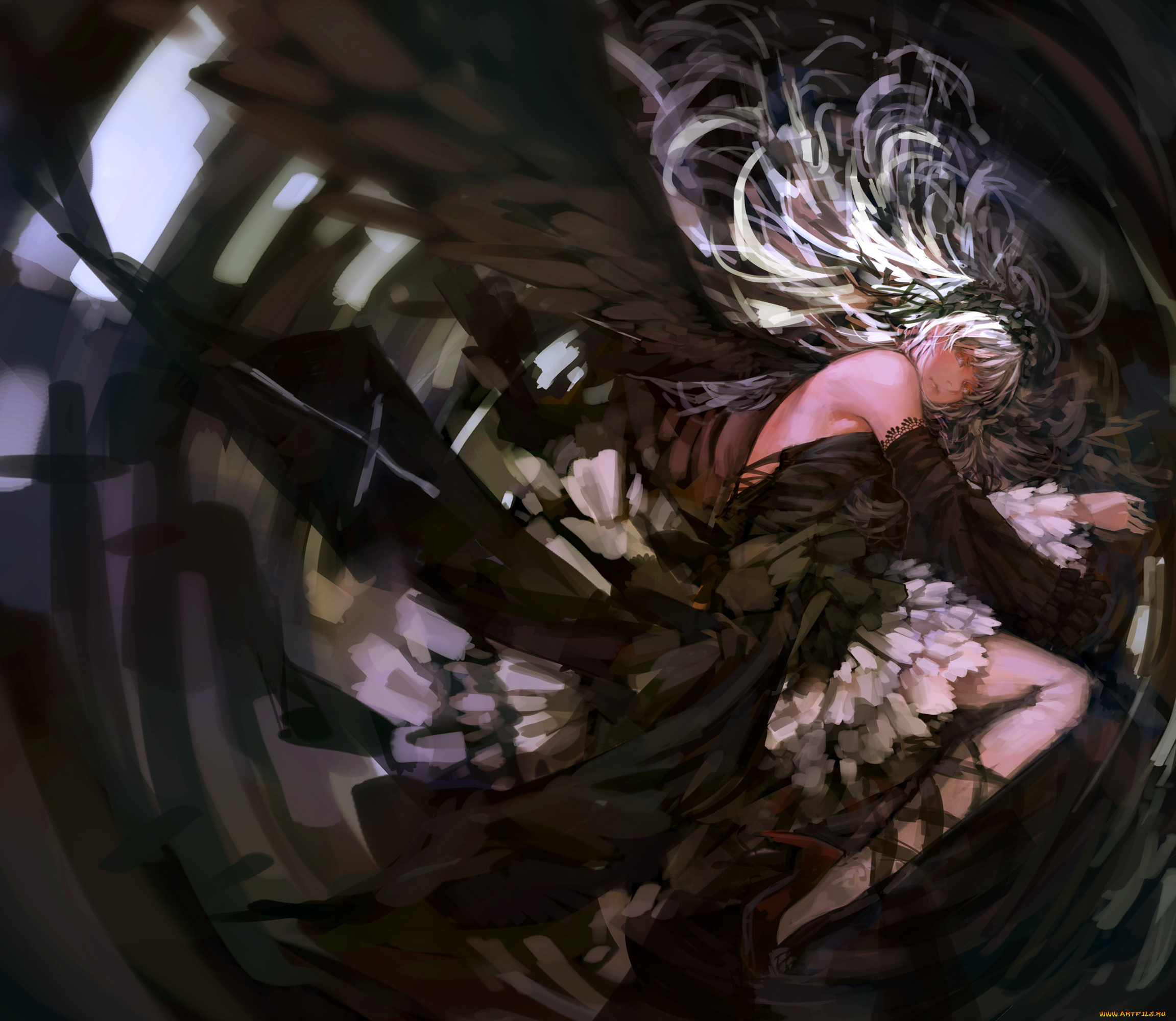 аниме, rozen, maiden, suigintou