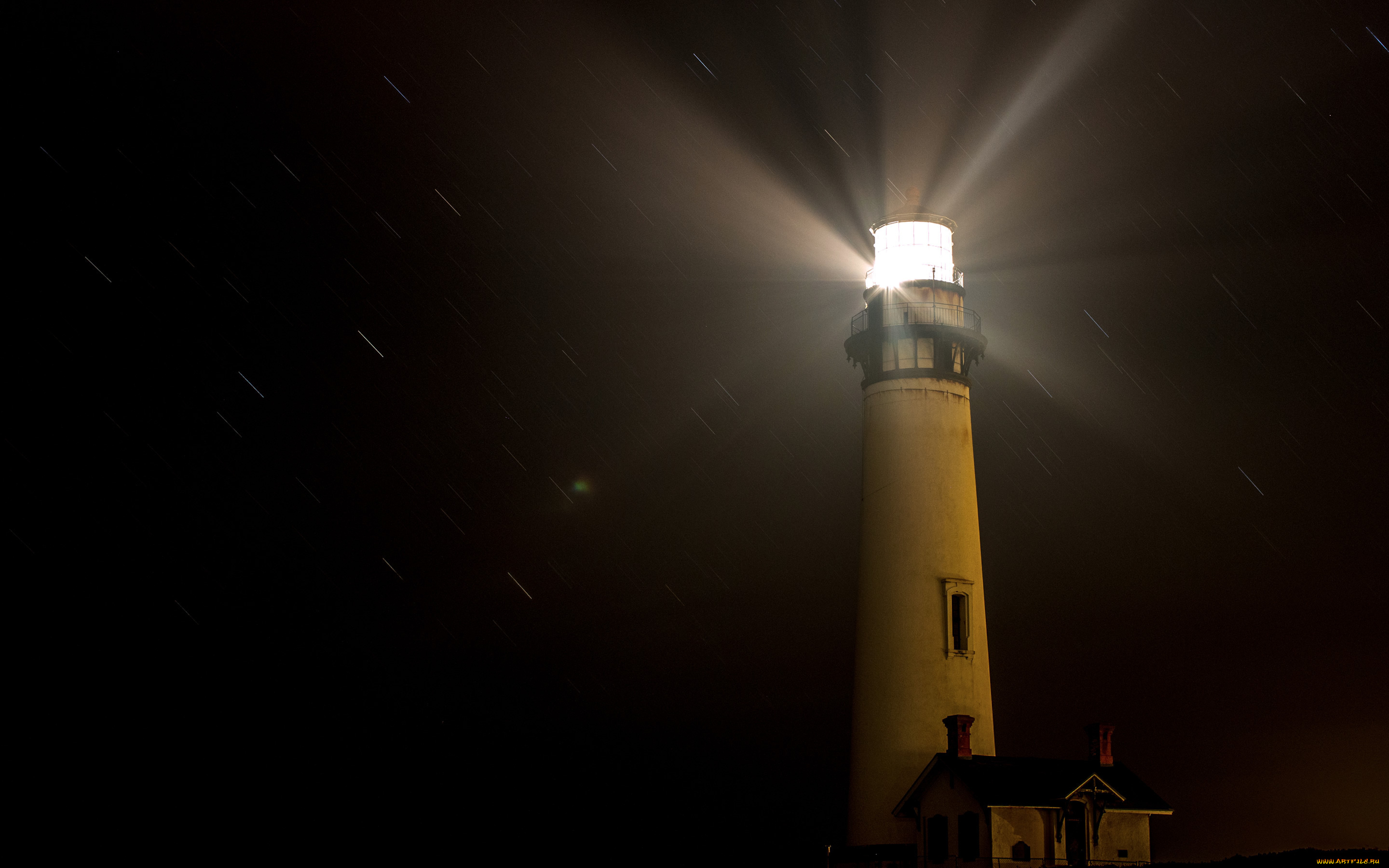 природа, маяки, дом, дождь, ночь, маяк, башня, свет, сигнал