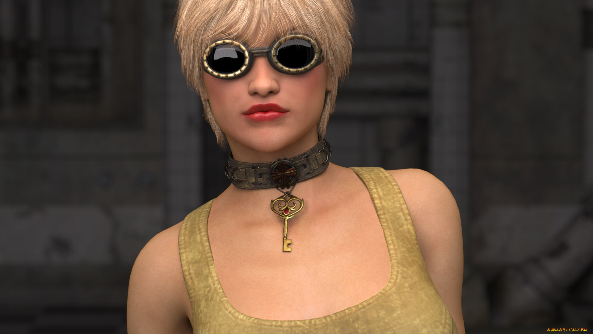 3д, графика, люди, , people, взгляд, девушка, очки, фон