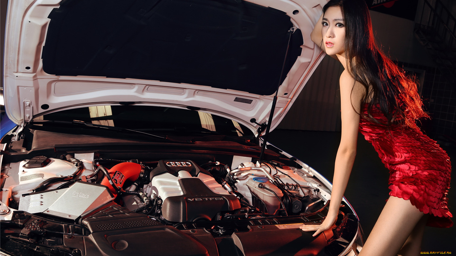 автомобили, авто, с, девушками, девушка, взгляд, азиатка, автомобиль