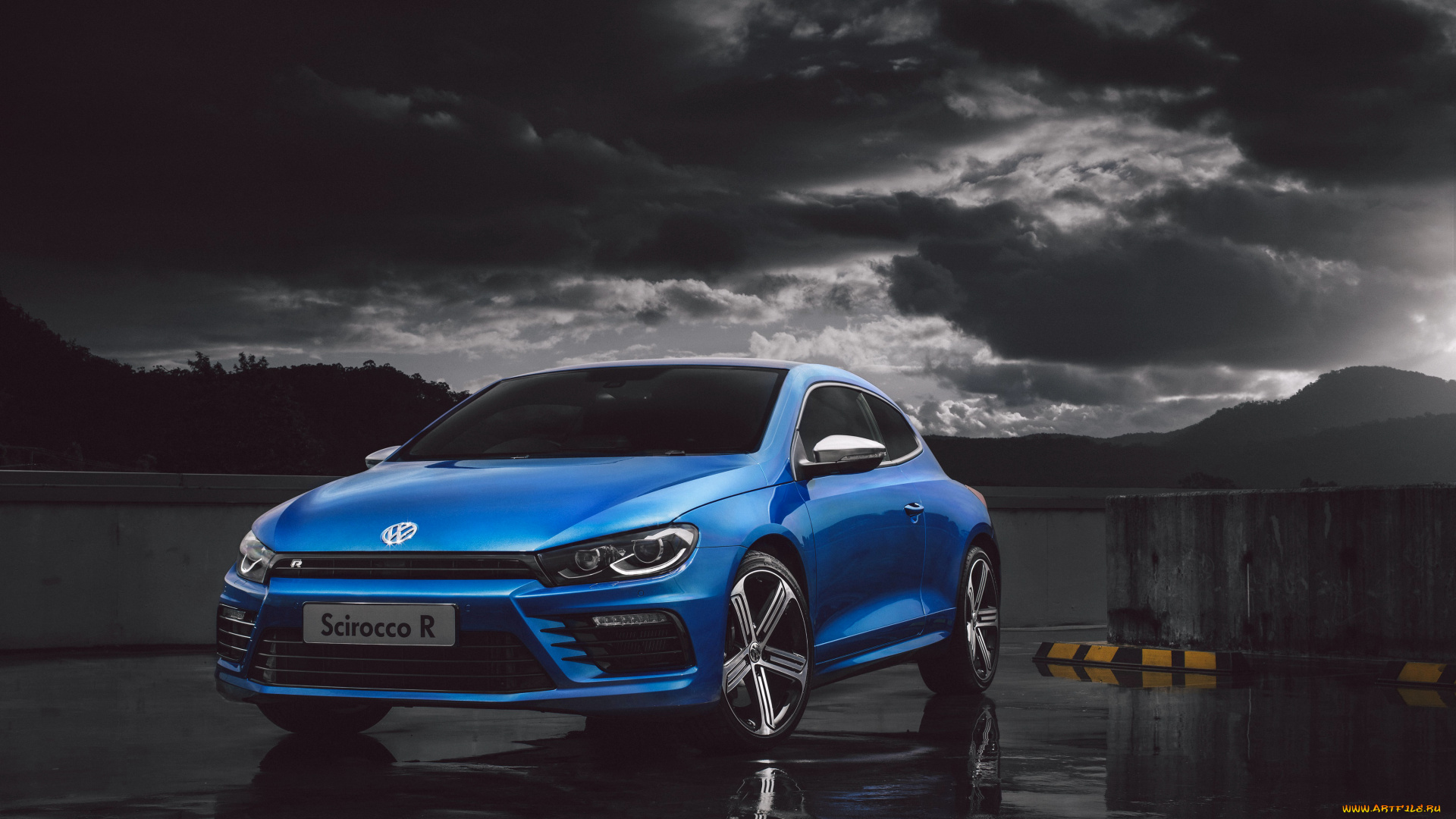 автомобили, volkswagen, 2014г, au-spec, синий, scirocco, r