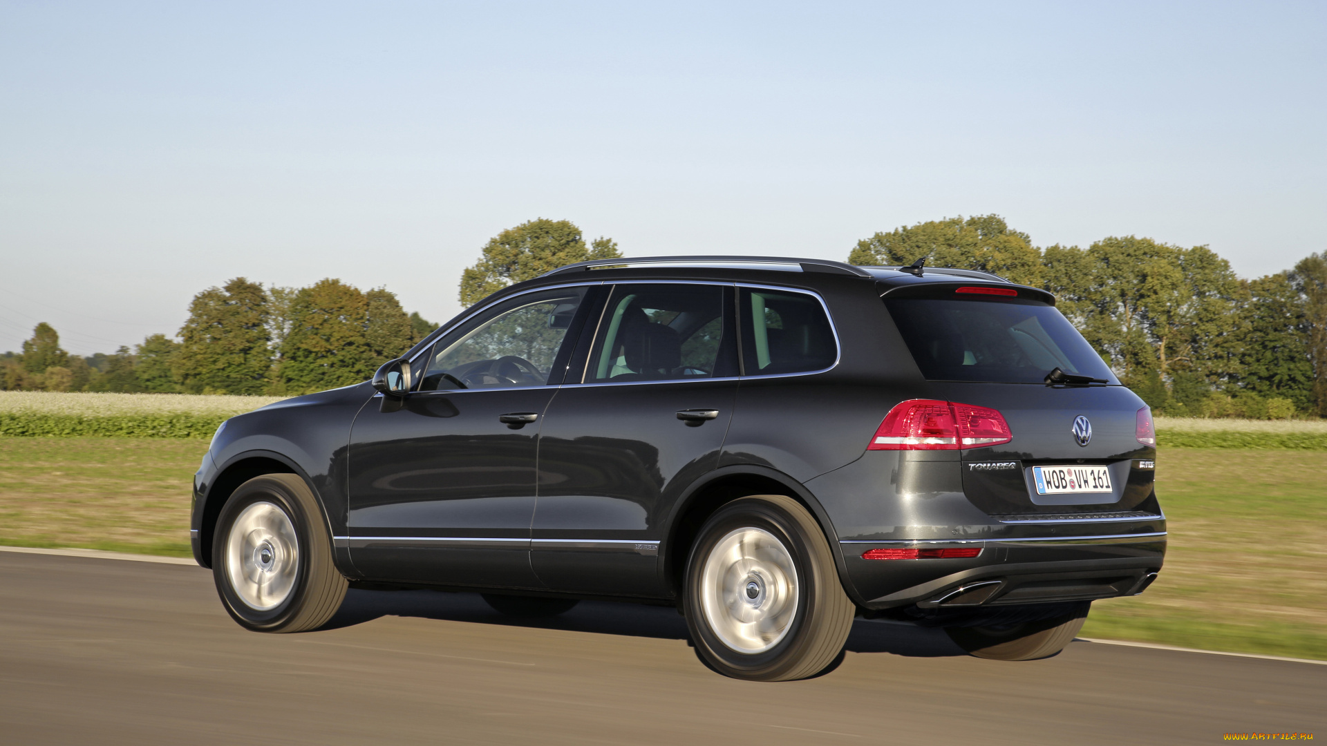 автомобили, volkswagen, темный, 2014г, touareg, hybrid