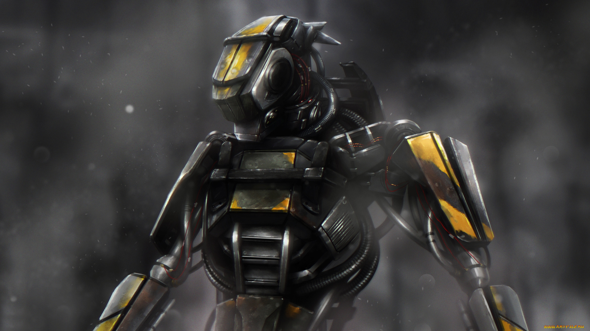 фэнтези, роботы, , киборги, , механизмы, темно, механизм, art, робот