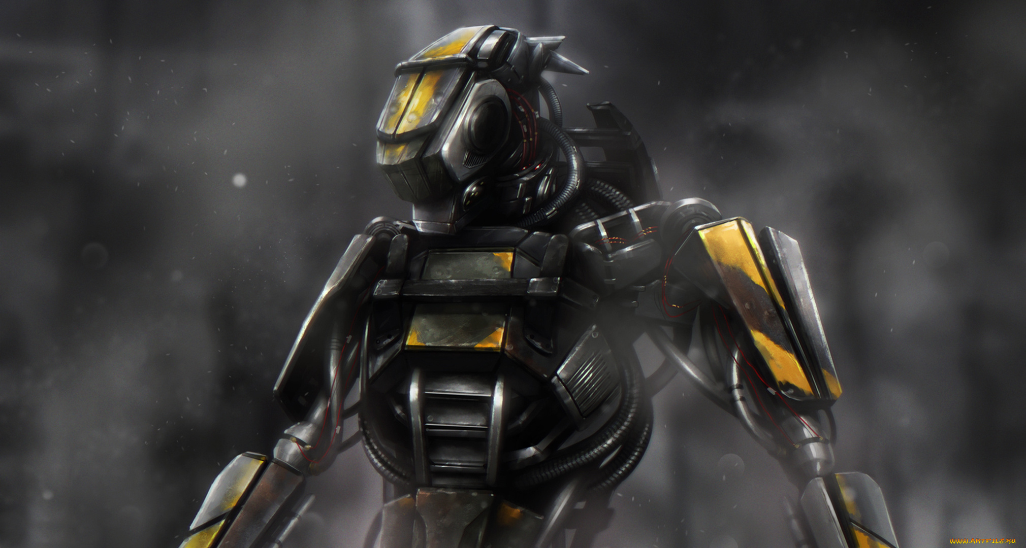 фэнтези, роботы, , киборги, , механизмы, темно, механизм, art, робот